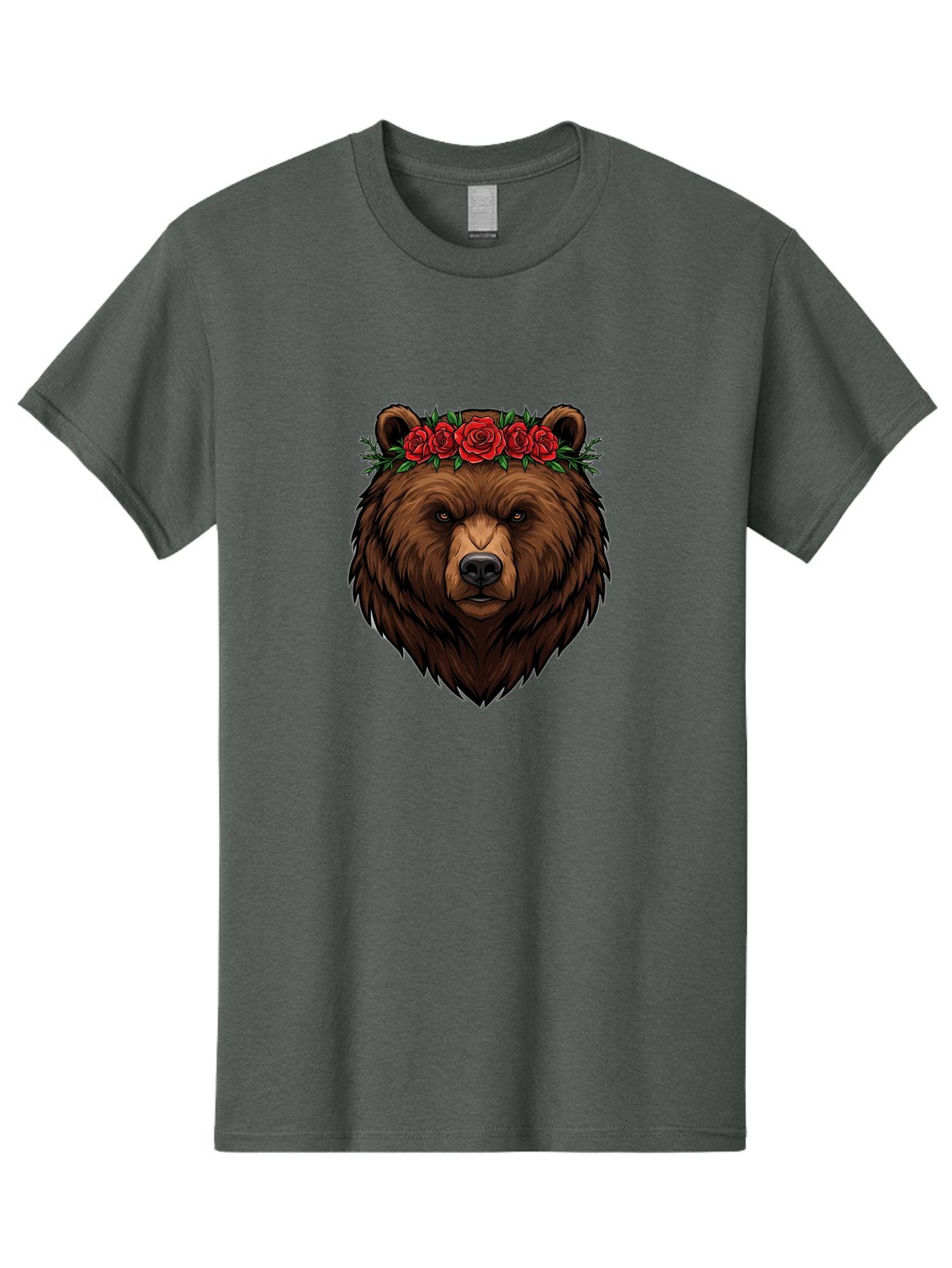 Bear-Head-With-Roses Men'S Graphic Tee, 100% Cotton, Comfortable Casual Summer Wear, Machine Washable, Vintage Camera, Old Camera, Antique Camera, Black Camera, Classic Photography, Photography Equipment, Nostalgic Device, Film Camera, Camera Art Bae854