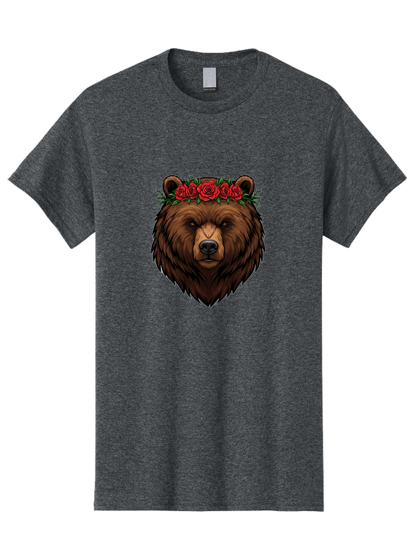 Bear-Head-With-Roses Men'S Graphic Tee, 100% Cotton, Comfortable Casual Summer Wear, Machine Washable, Vintage Camera, Old Camera, Antique Camera, Black Camera, Classic Photography, Photography Equipment, Nostalgic Device, Film Camera, Camera Art Bae854