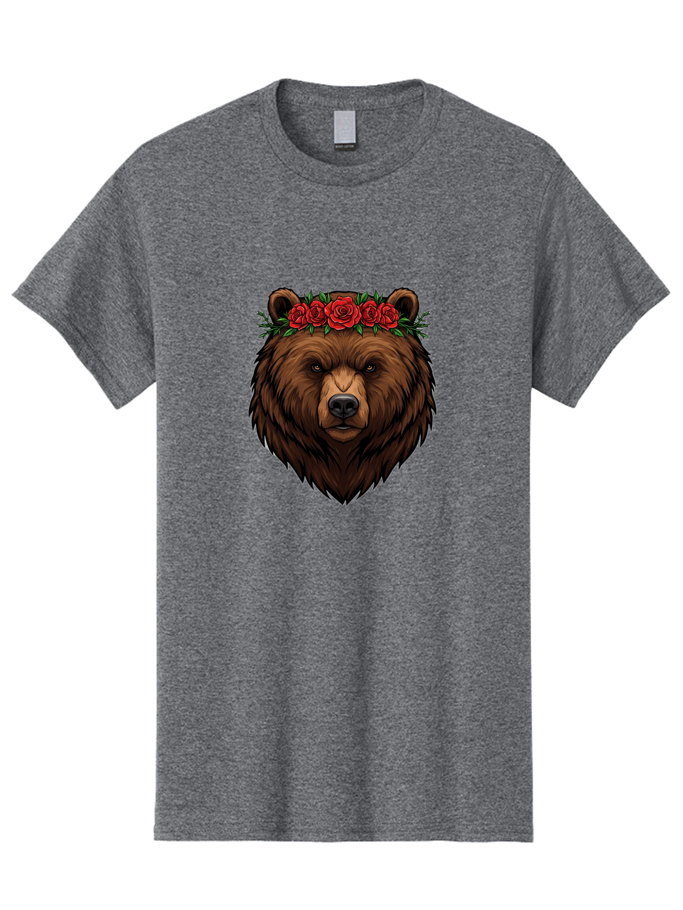 Bear-Head-With-Roses Men'S Graphic Tee, 100% Cotton, Comfortable Casual Summer Wear, Machine Washable, Vintage Camera, Old Camera, Antique Camera, Black Camera, Classic Photography, Photography Equipment, Nostalgic Device, Film Camera, Camera Art Bae854
