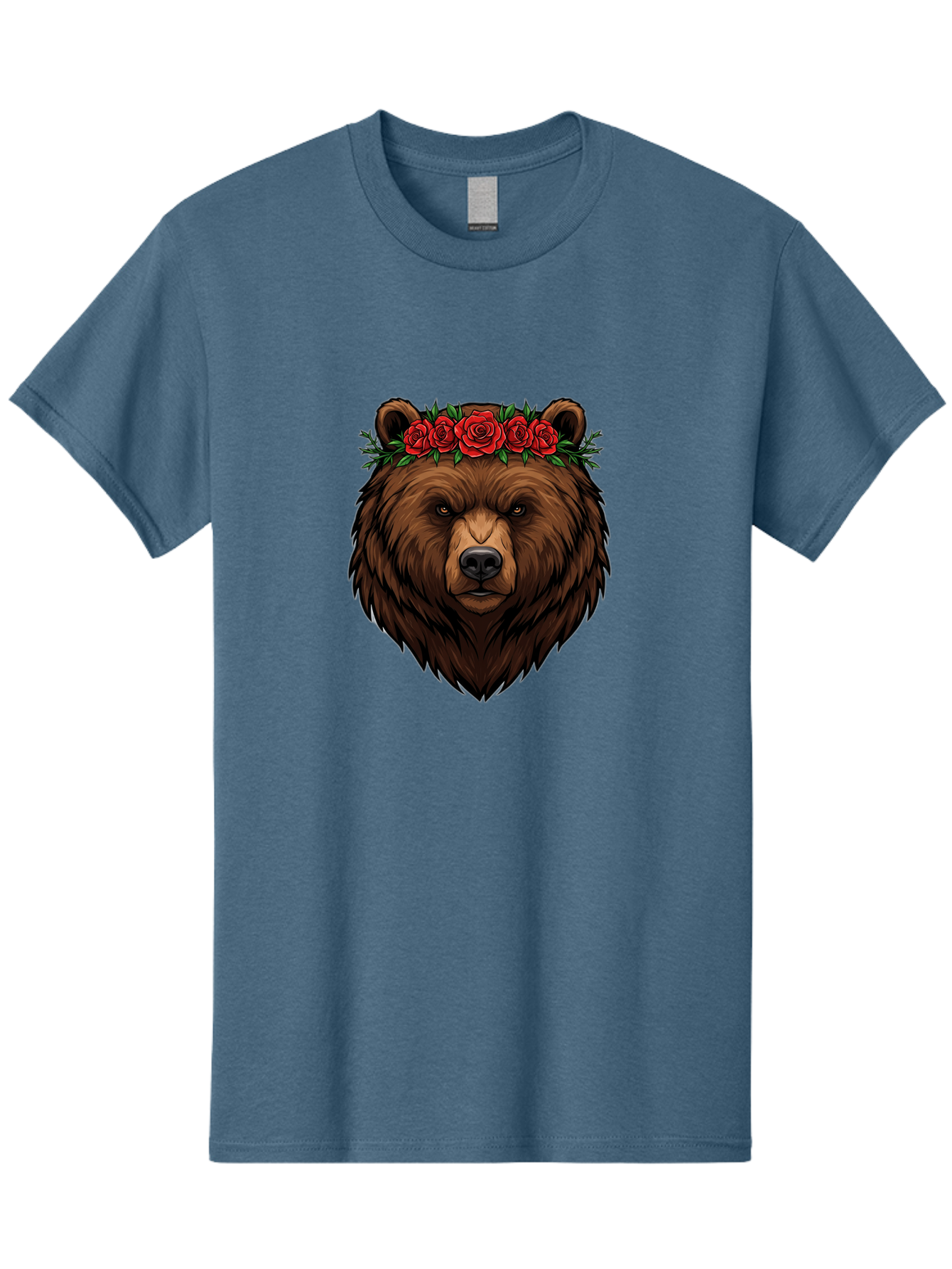 Bear-Head-With-Roses Men'S Graphic Tee, 100% Cotton, Comfortable Casual Summer Wear, Machine Washable, Vintage Camera, Old Camera, Antique Camera, Black Camera, Classic Photography, Photography Equipment, Nostalgic Device, Film Camera, Camera Art Bae854