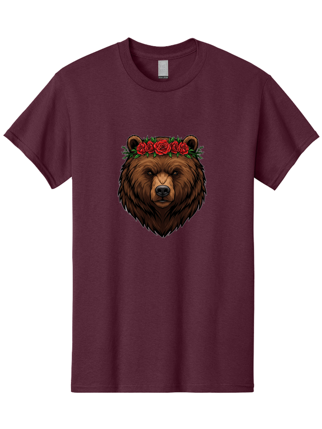 Bear-Head-With-Roses Men'S Graphic Tee, 100% Cotton, Comfortable Casual Summer Wear, Machine Washable, Vintage Camera, Old Camera, Antique Camera, Black Camera, Classic Photography, Photography Equipment, Nostalgic Device, Film Camera, Camera Art Bae854