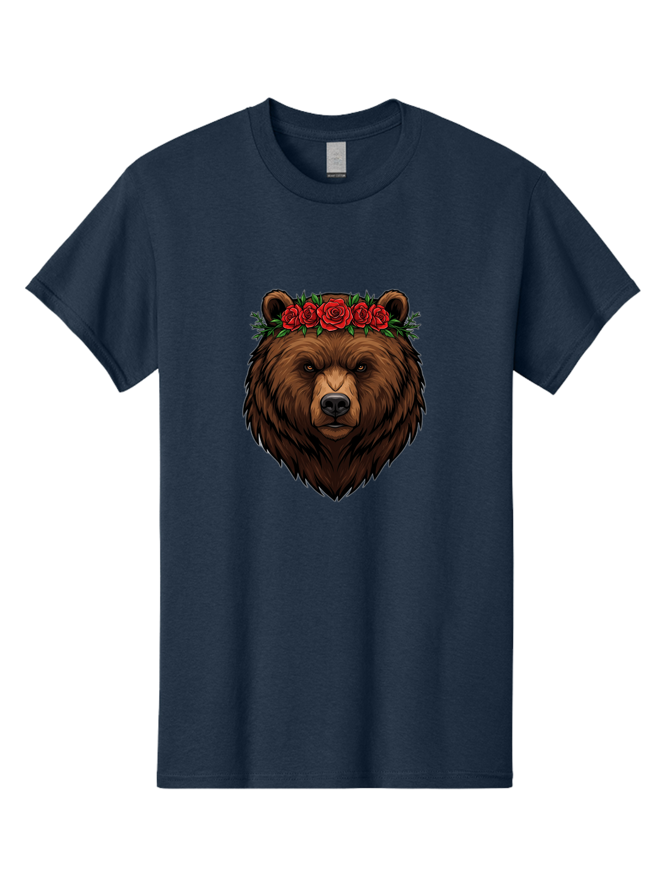 Bear-Head-With-Roses Men'S Graphic Tee, 100% Cotton, Comfortable Casual Summer Wear, Machine Washable, Vintage Camera, Old Camera, Antique Camera, Black Camera, Classic Photography, Photography Equipment, Nostalgic Device, Film Camera, Camera Art Bae854