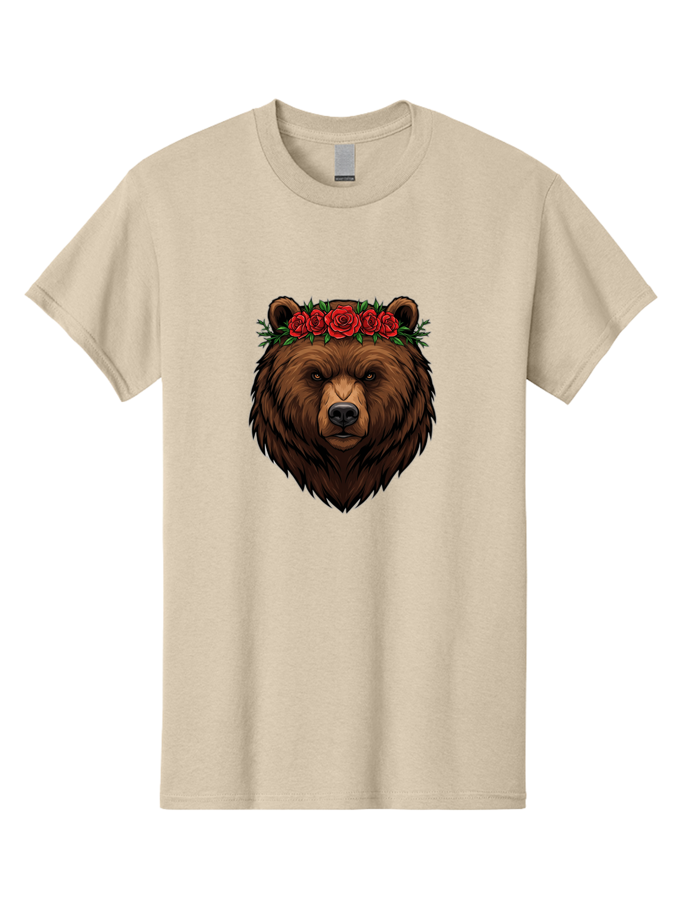 Bear-Head-With-Roses Men'S Graphic Tee, 100% Cotton, Comfortable Casual Summer Wear, Machine Washable, Vintage Camera, Old Camera, Antique Camera, Black Camera, Classic Photography, Photography Equipment, Nostalgic Device, Film Camera, Camera Art Bae854