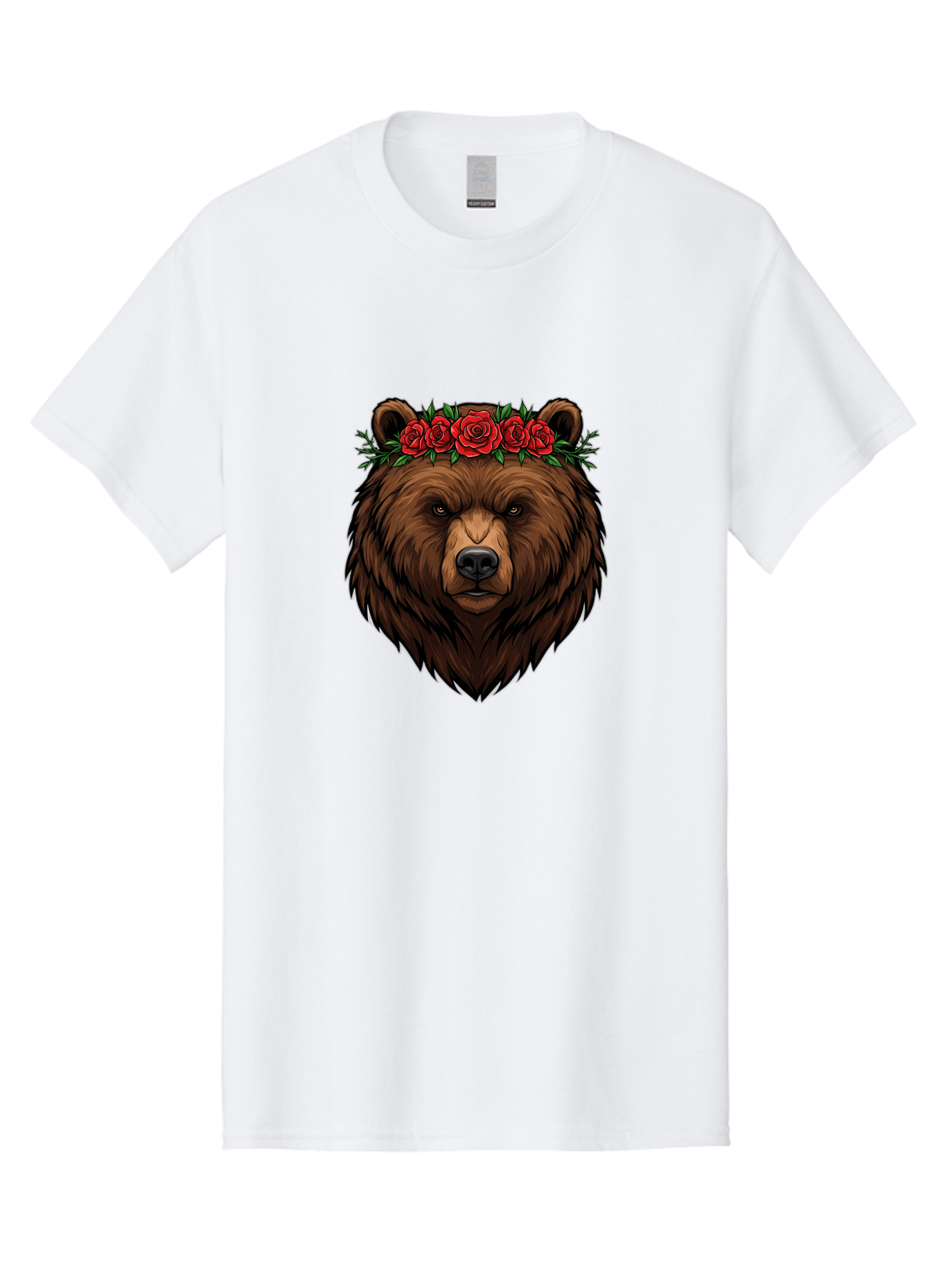 Bear-Head-With-Roses Men'S Graphic Tee, 100% Cotton, Comfortable Casual Summer Wear, Machine Washable, Vintage Camera, Old Camera, Antique Camera, Black Camera, Classic Photography, Photography Equipment, Nostalgic Device, Film Camera, Camera Art Bae854