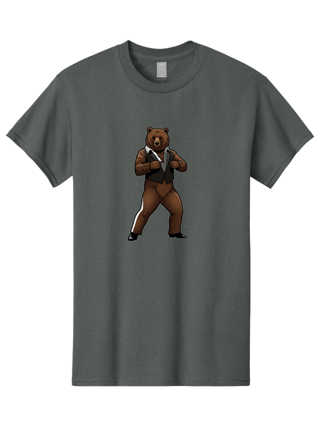 Bear-In-Suit Men'S Graphic Tee, 100% Cotton, Comfortable Casual Summer Wear, Machine Washable, Vintage Camera, Old Camera, Antique Camera, Black Camera, Classic Photography, Photography Equipment, Nostalgic Device, Film Camera, Camera Art Bae860