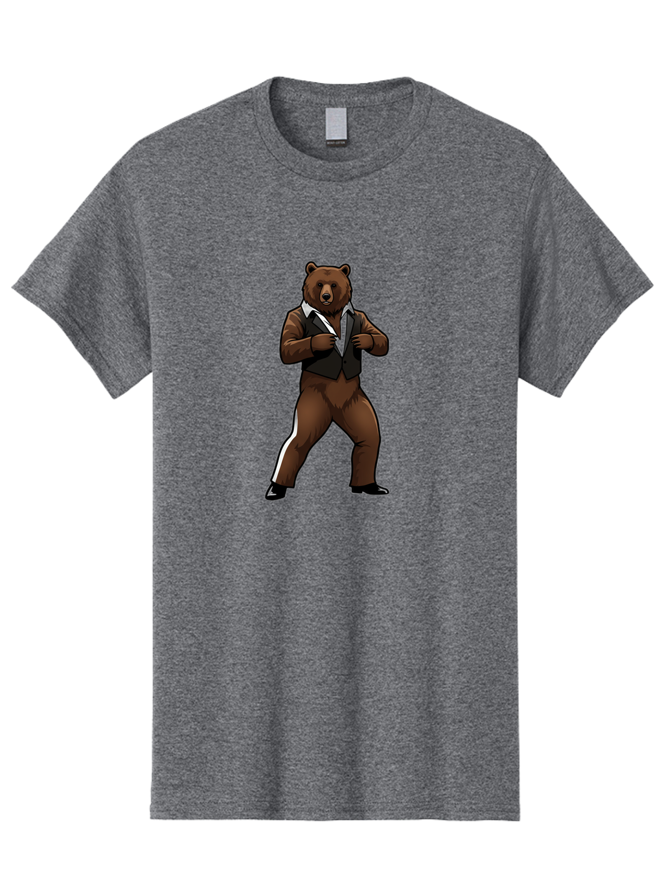 Bear-In-Suit Men'S Graphic Tee, 100% Cotton, Comfortable Casual Summer Wear, Machine Washable, Vintage Camera, Old Camera, Antique Camera, Black Camera, Classic Photography, Photography Equipment, Nostalgic Device, Film Camera, Camera Art Bae860