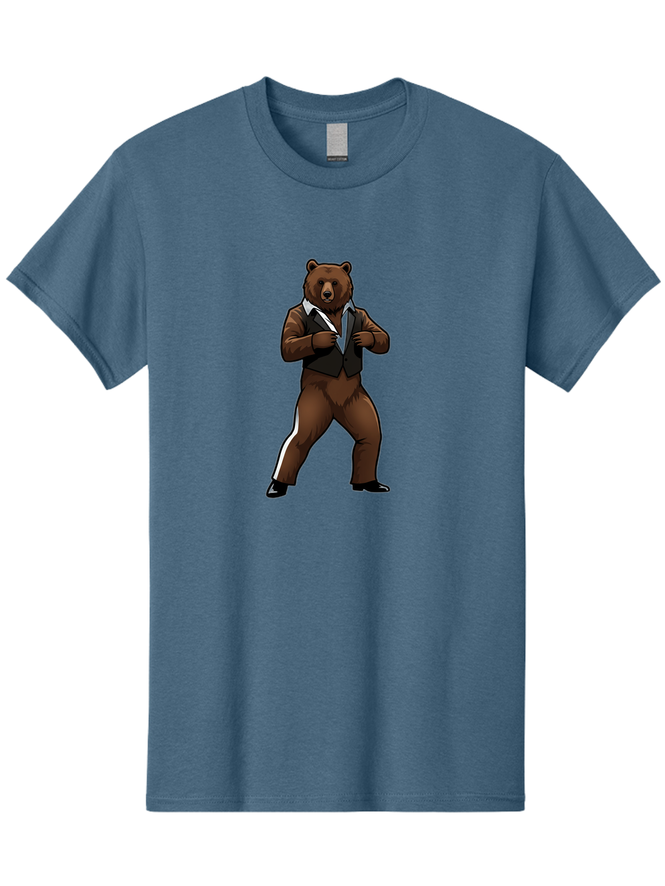 Bear-In-Suit Men'S Graphic Tee, 100% Cotton, Comfortable Casual Summer Wear, Machine Washable, Vintage Camera, Old Camera, Antique Camera, Black Camera, Classic Photography, Photography Equipment, Nostalgic Device, Film Camera, Camera Art Bae860