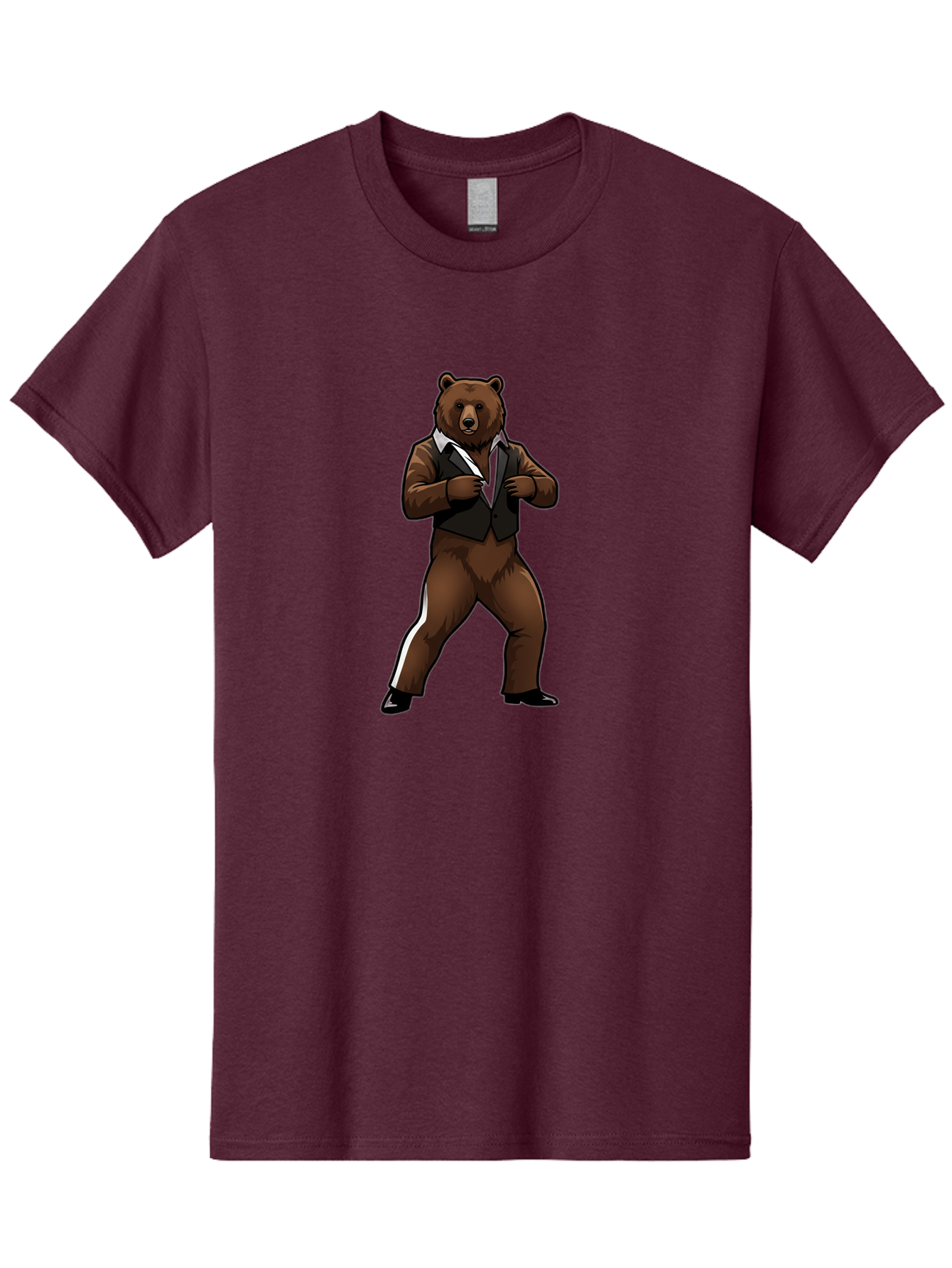 Bear-In-Suit Men'S Graphic Tee, 100% Cotton, Comfortable Casual Summer Wear, Machine Washable, Vintage Camera, Old Camera, Antique Camera, Black Camera, Classic Photography, Photography Equipment, Nostalgic Device, Film Camera, Camera Art Bae860