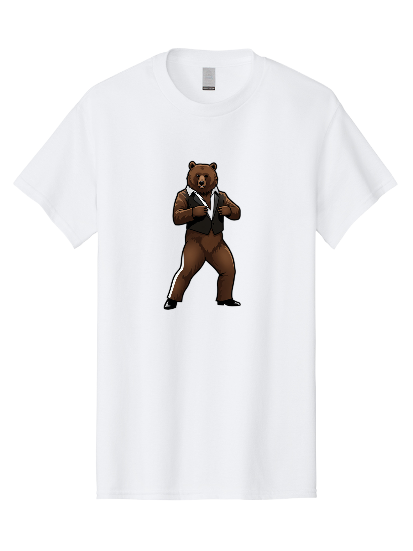 Bear-In-Suit Men'S Graphic Tee, 100% Cotton, Comfortable Casual Summer Wear, Machine Washable, Vintage Camera, Old Camera, Antique Camera, Black Camera, Classic Photography, Photography Equipment, Nostalgic Device, Film Camera, Camera Art Bae860