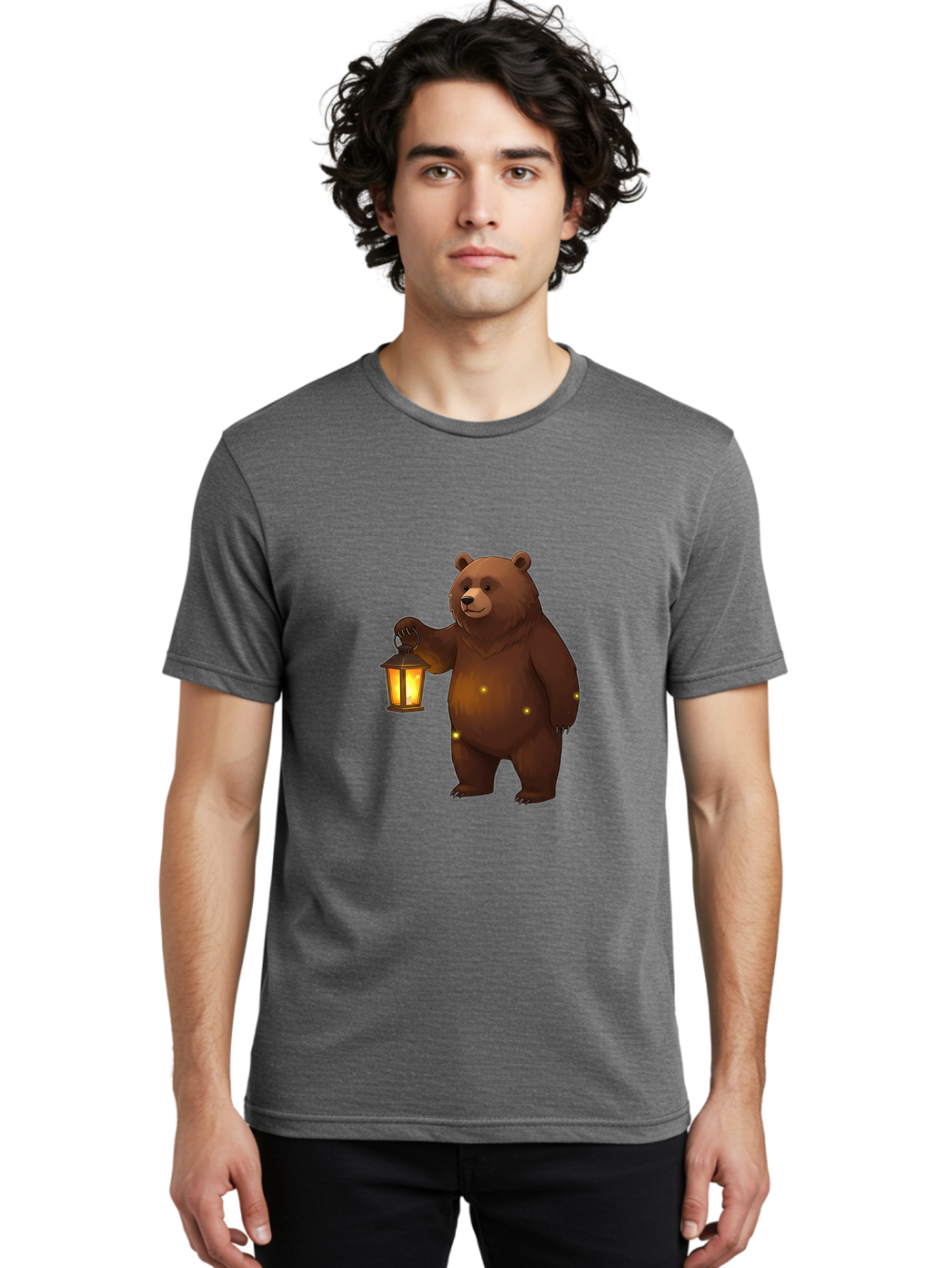 Bear-Lantern Men'S Graphic Tee, 100% Cotton, Comfortable Casual Summer Wear, Machine Washable, Vintage Camera, Old Camera, Antique Camera, Black Camera, Classic Photography, Photography Equipment, Nostalgic Device, Film Camera, Camera Art Bae861