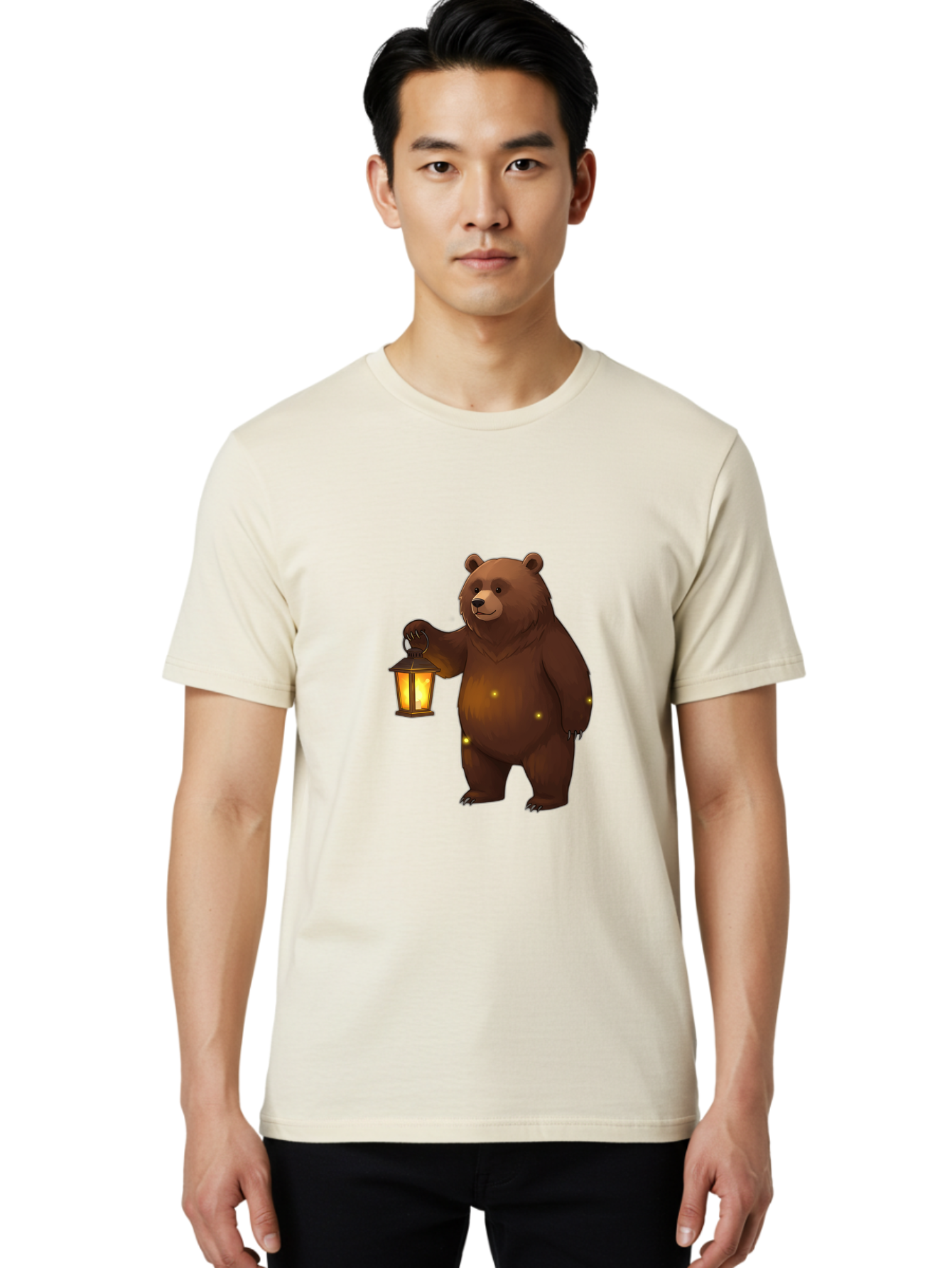 Bear-Lantern Men'S Graphic Tee, 100% Cotton, Comfortable Casual Summer Wear, Machine Washable, Vintage Camera, Old Camera, Antique Camera, Black Camera, Classic Photography, Photography Equipment, Nostalgic Device, Film Camera, Camera Art Bae861