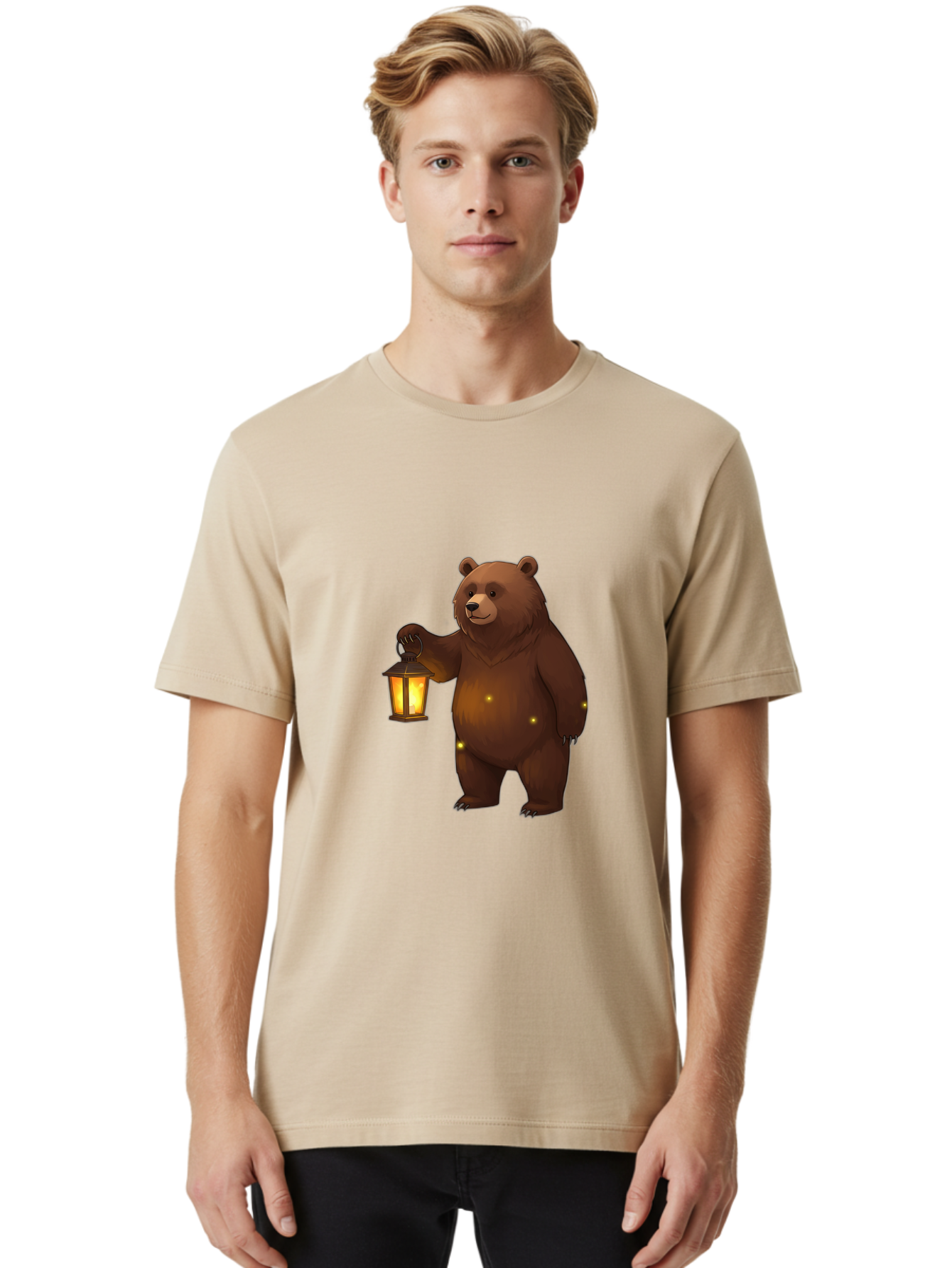 Bear-Lantern Men'S Graphic Tee, 100% Cotton, Comfortable Casual Summer Wear, Machine Washable, Vintage Camera, Old Camera, Antique Camera, Black Camera, Classic Photography, Photography Equipment, Nostalgic Device, Film Camera, Camera Art Bae861