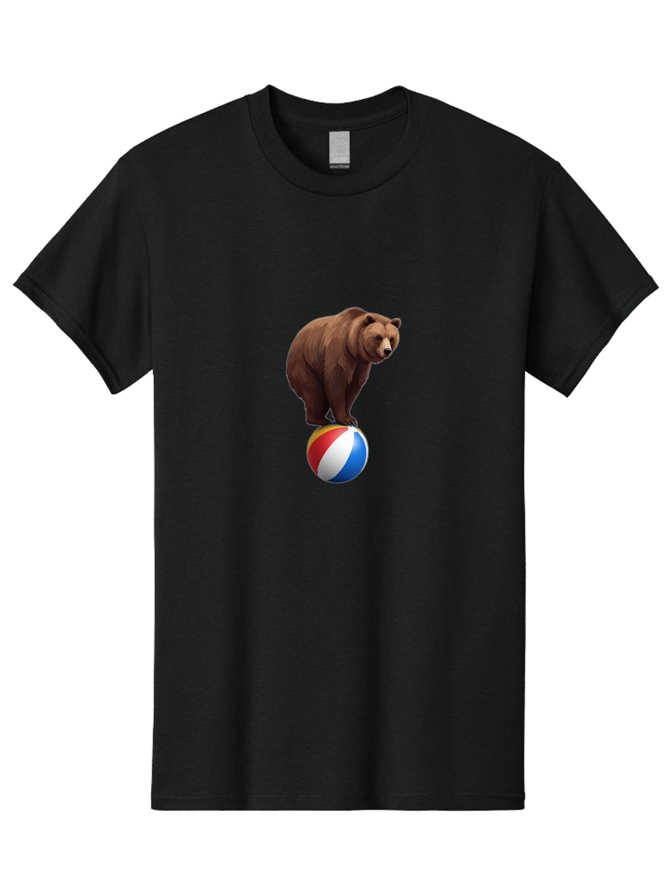 Bear-On-Beach-Ball Men'S Graphic Tee, 100% Cotton, Comfortable Casual Summer Wear, Machine Washable, Vintage Camera, Old Camera, Antique Camera, Black Camera, Classic Photography, Photography Equipment, Nostalgic Device, Film Camera, Camera Art Bae862