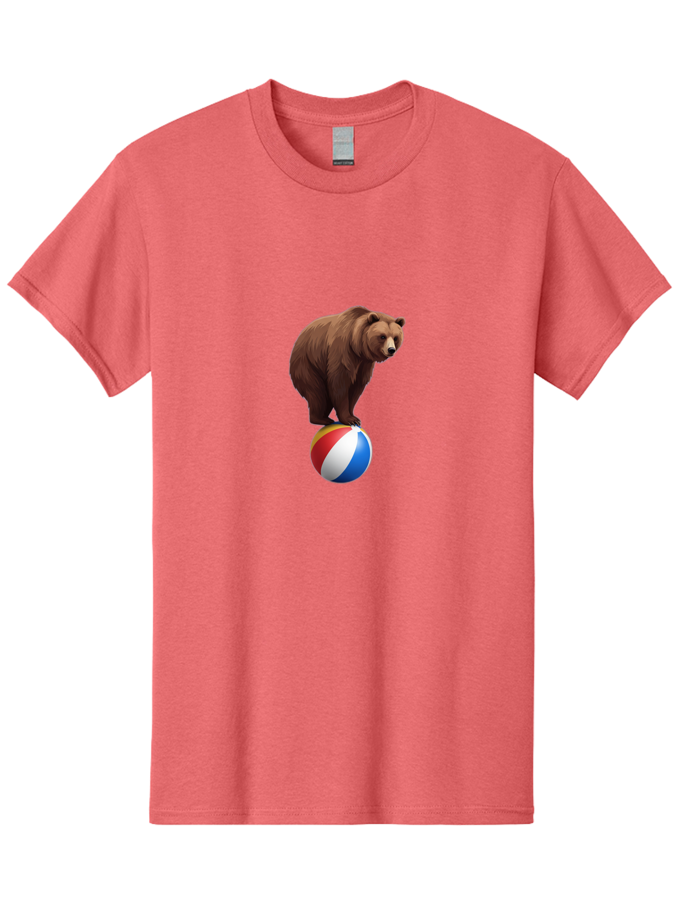 Bear-On-Beach-Ball Men'S Graphic Tee, 100% Cotton, Comfortable Casual Summer Wear, Machine Washable, Vintage Camera, Old Camera, Antique Camera, Black Camera, Classic Photography, Photography Equipment, Nostalgic Device, Film Camera, Camera Art Bae862