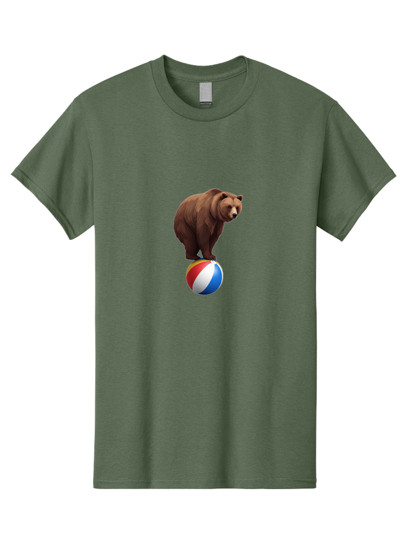 Bear-On-Beach-Ball Men'S Graphic Tee, 100% Cotton, Comfortable Casual Summer Wear, Machine Washable, Vintage Camera, Old Camera, Antique Camera, Black Camera, Classic Photography, Photography Equipment, Nostalgic Device, Film Camera, Camera Art Bae862