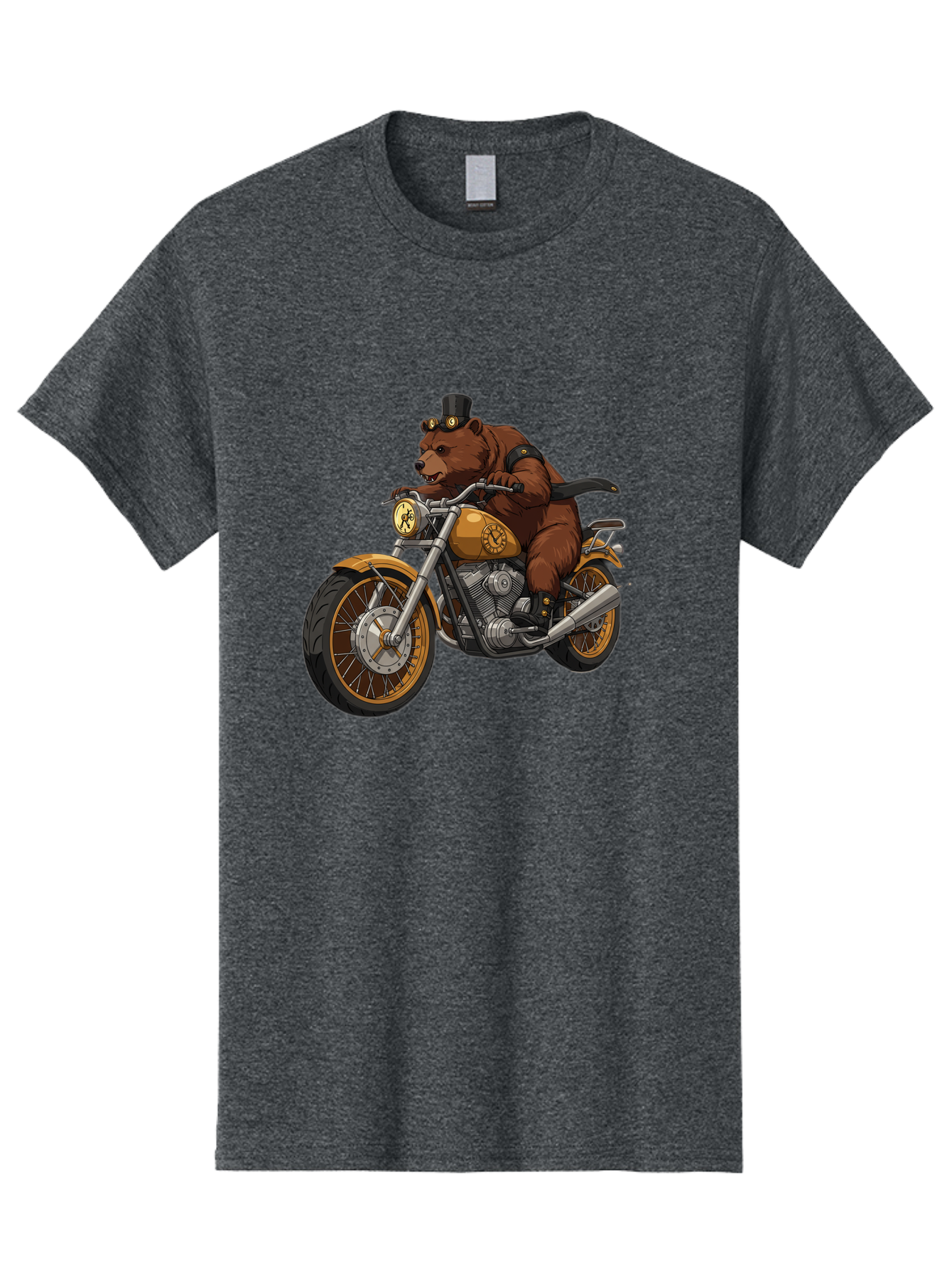 Bear-Riding-Motorcycle-1 Men'S Graphic Tee, 100% Cotton, Comfortable Casual Summer Wear, Machine Washable, Vintage Camera, Old Camera, Antique Camera, Black Camera, Classic Photography, Photography Equipment, Nostalgic Device, Film Camera, Bae863