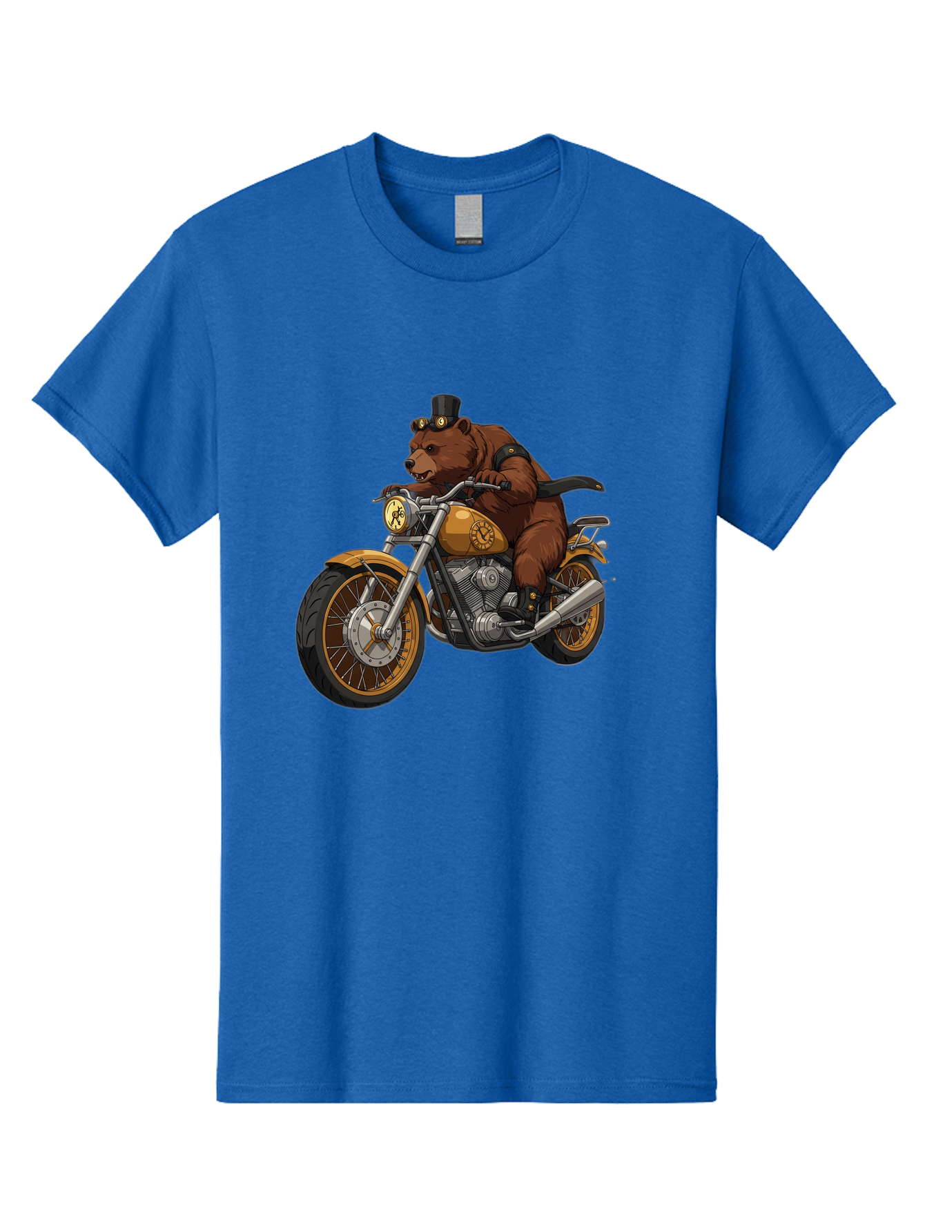 Bear-Riding-Motorcycle-1 Men'S Graphic Tee, 100% Cotton, Comfortable Casual Summer Wear, Machine Washable, Vintage Camera, Old Camera, Antique Camera, Black Camera, Classic Photography, Photography Equipment, Nostalgic Device, Film Camera, Bae863