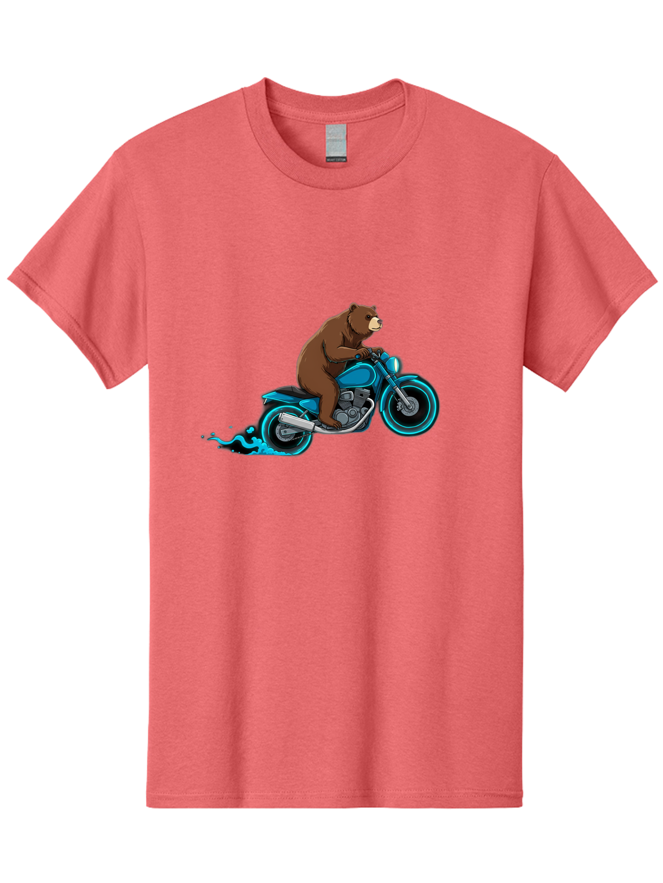 Bear-Riding-Motorcycle-2 Men'S Graphic Tee, 100% Cotton, Comfortable Casual Summer Wear, Machine Washable, Vintage Camera, Old Camera, Antique Camera, Black Camera, Classic Photography, Photography Equipment, Nostalgic Device, Film Camera, Bae864