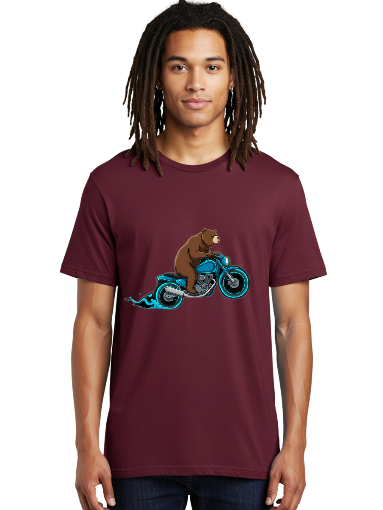 Bear-Riding-Motorcycle-2 Men'S Graphic Tee, 100% Cotton, Comfortable Casual Summer Wear, Machine Washable, Vintage Camera, Old Camera, Antique Camera, Black Camera, Classic Photography, Photography Equipment, Nostalgic Device, Film Camera, Bae864