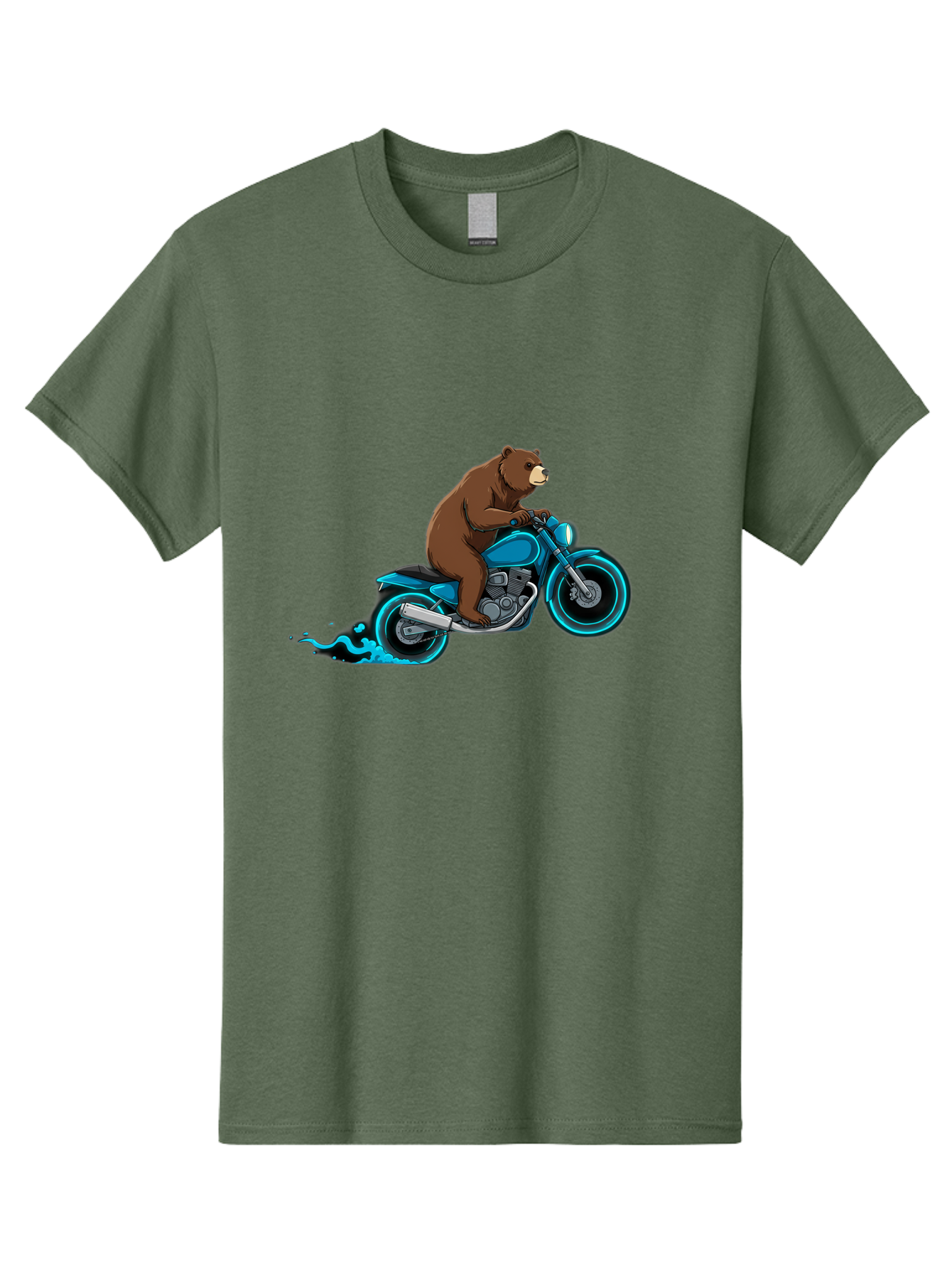 Bear-Riding-Motorcycle-2 Men'S Graphic Tee, 100% Cotton, Comfortable Casual Summer Wear, Machine Washable, Vintage Camera, Old Camera, Antique Camera, Black Camera, Classic Photography, Photography Equipment, Nostalgic Device, Film Camera, Bae864