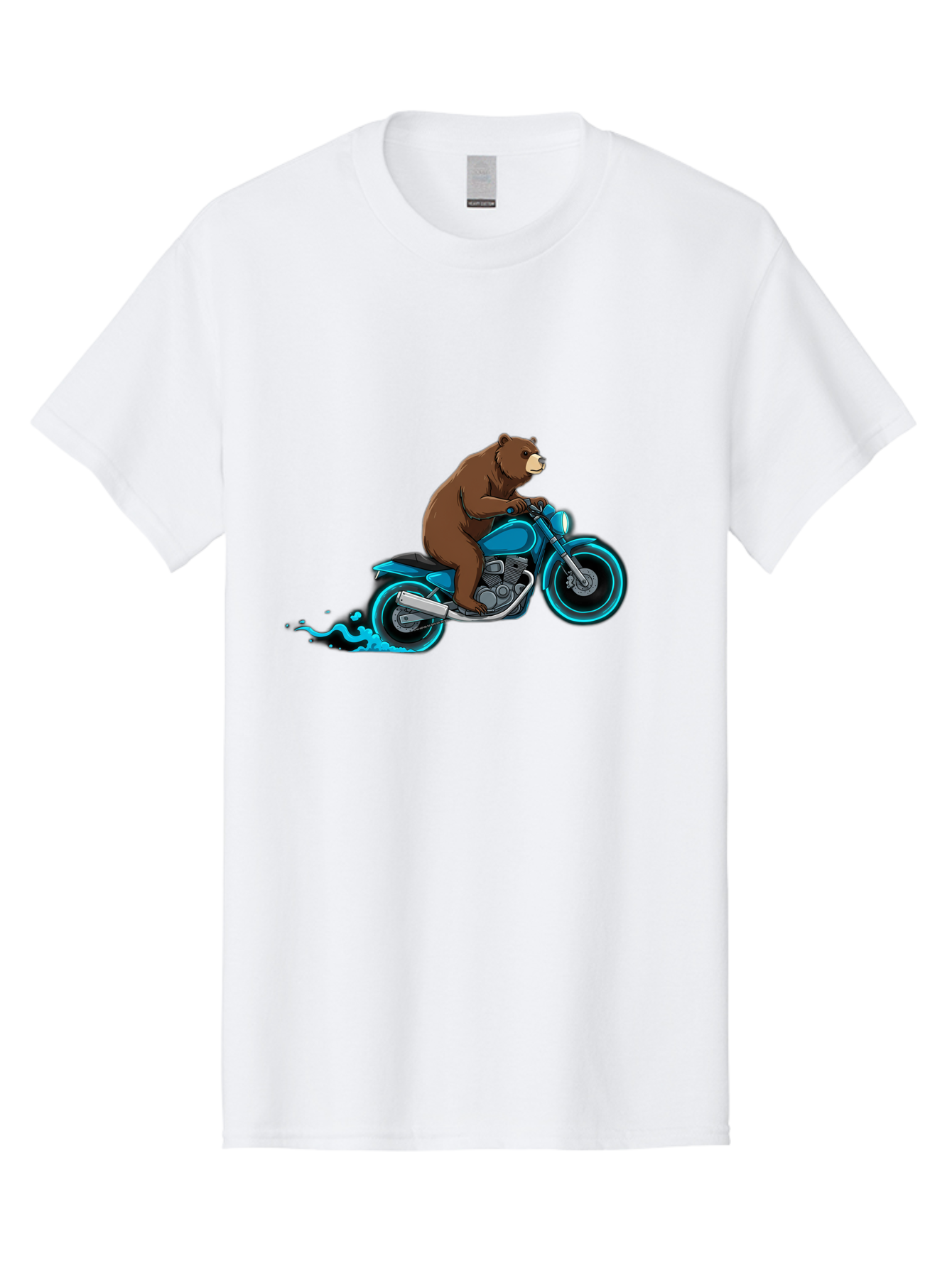 Bear-Riding-Motorcycle-2 Men'S Graphic Tee, 100% Cotton, Comfortable Casual Summer Wear, Machine Washable, Vintage Camera, Old Camera, Antique Camera, Black Camera, Classic Photography, Photography Equipment, Nostalgic Device, Film Camera, Bae864