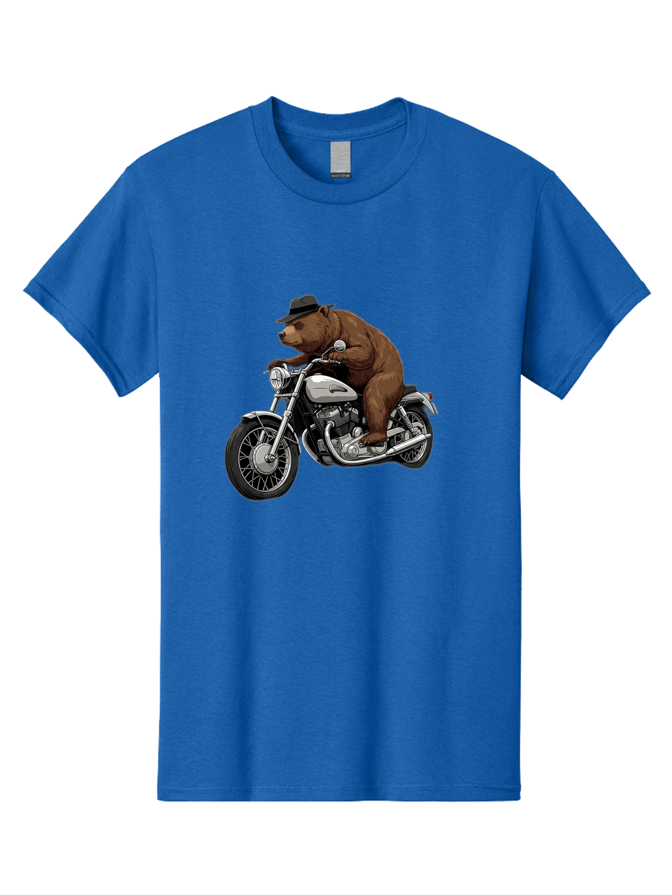 Bear-Riding-Motorcycle Men'S Graphic Tee, 100% Cotton, Comfortable Casual Summer Wear, Machine Washable, Vintage Camera, Old Camera, Antique Camera, Black Camera, Classic Photography, Photography Equipment, Nostalgic Device, Film Camera, Camera Art Bae865