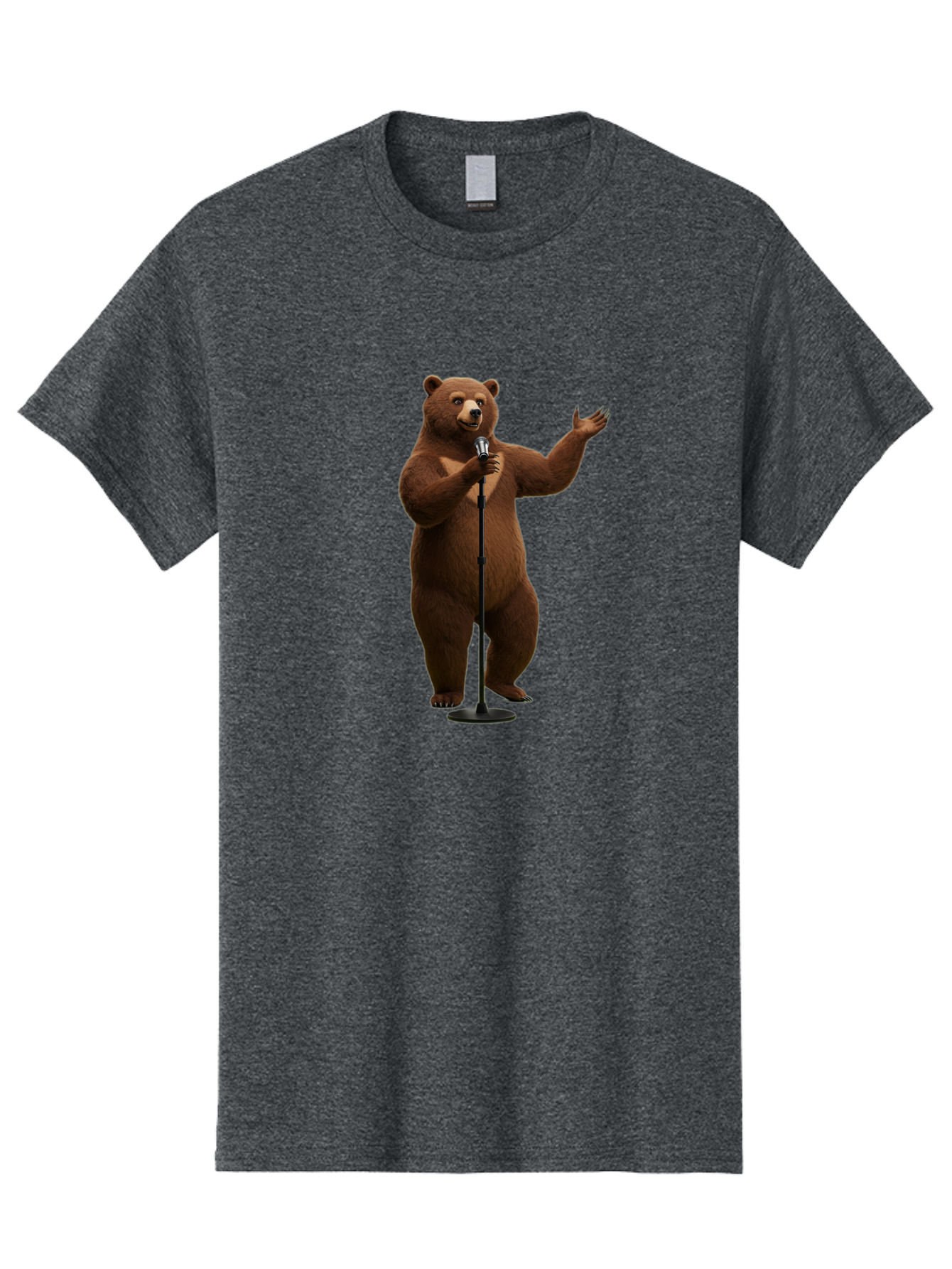 Bear-Singing Men'S Graphic Tee, 100% Cotton, Comfortable Casual Summer Wear, Machine Washable, Vintage Camera, Old Camera, Antique Camera, Black Camera, Classic Photography, Photography Equipment, Nostalgic Device, Film Camera, Camera Art Bae866