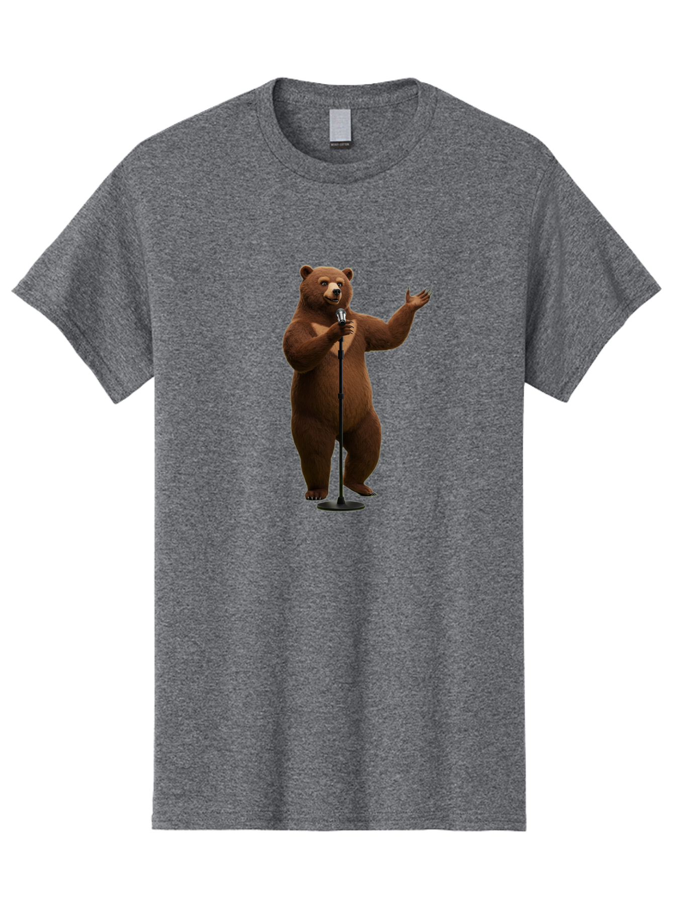 Bear-Singing Men'S Graphic Tee, 100% Cotton, Comfortable Casual Summer Wear, Machine Washable, Vintage Camera, Old Camera, Antique Camera, Black Camera, Classic Photography, Photography Equipment, Nostalgic Device, Film Camera, Camera Art Bae866