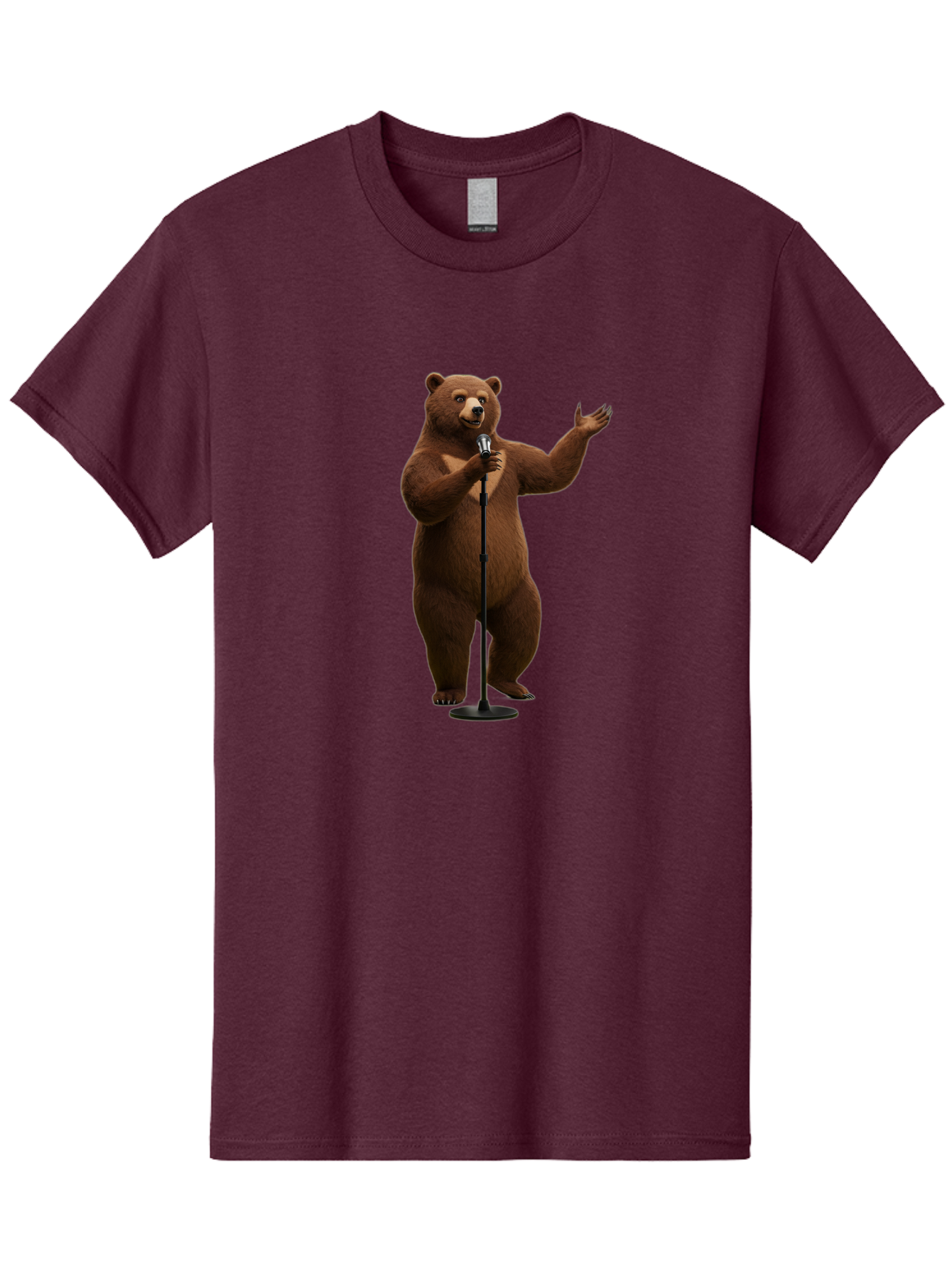Bear-Singing Men'S Graphic Tee, 100% Cotton, Comfortable Casual Summer Wear, Machine Washable, Vintage Camera, Old Camera, Antique Camera, Black Camera, Classic Photography, Photography Equipment, Nostalgic Device, Film Camera, Camera Art Bae866