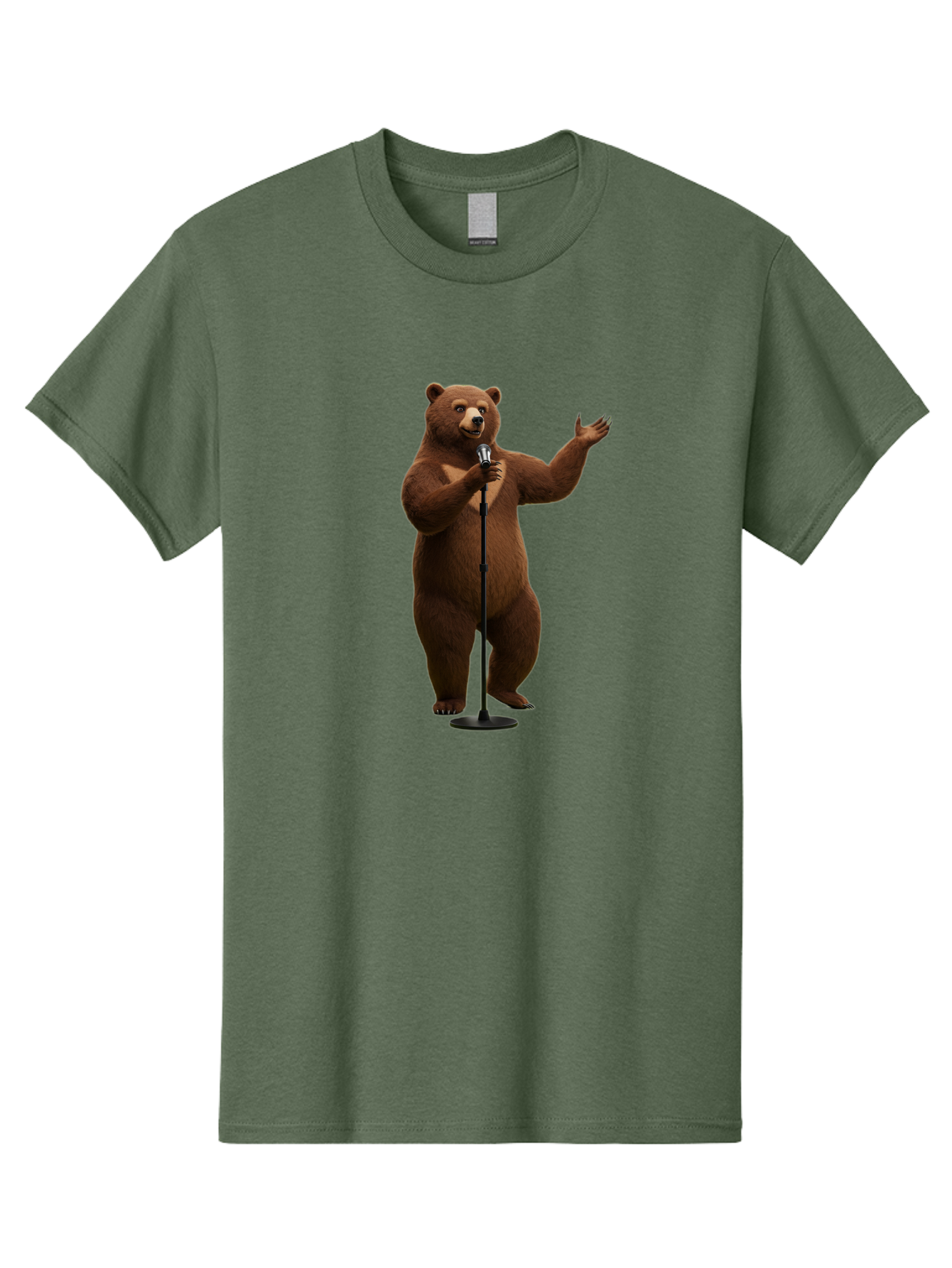 Bear-Singing Men'S Graphic Tee, 100% Cotton, Comfortable Casual Summer Wear, Machine Washable, Vintage Camera, Old Camera, Antique Camera, Black Camera, Classic Photography, Photography Equipment, Nostalgic Device, Film Camera, Camera Art Bae866