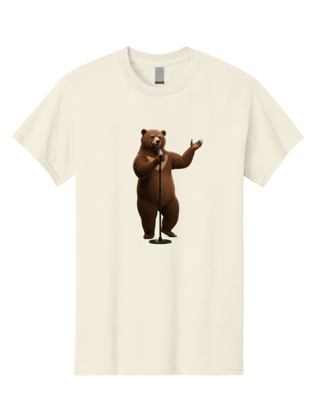 Bear-Singing Men'S Graphic Tee, 100% Cotton, Comfortable Casual Summer Wear, Machine Washable, Vintage Camera, Old Camera, Antique Camera, Black Camera, Classic Photography, Photography Equipment, Nostalgic Device, Film Camera, Camera Art Bae866