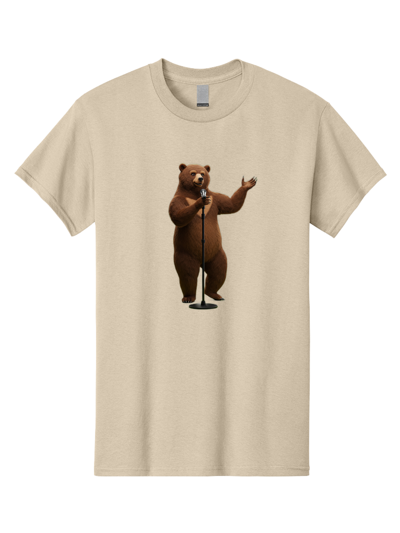 Bear-Singing Men'S Graphic Tee, 100% Cotton, Comfortable Casual Summer Wear, Machine Washable, Vintage Camera, Old Camera, Antique Camera, Black Camera, Classic Photography, Photography Equipment, Nostalgic Device, Film Camera, Camera Art Bae866