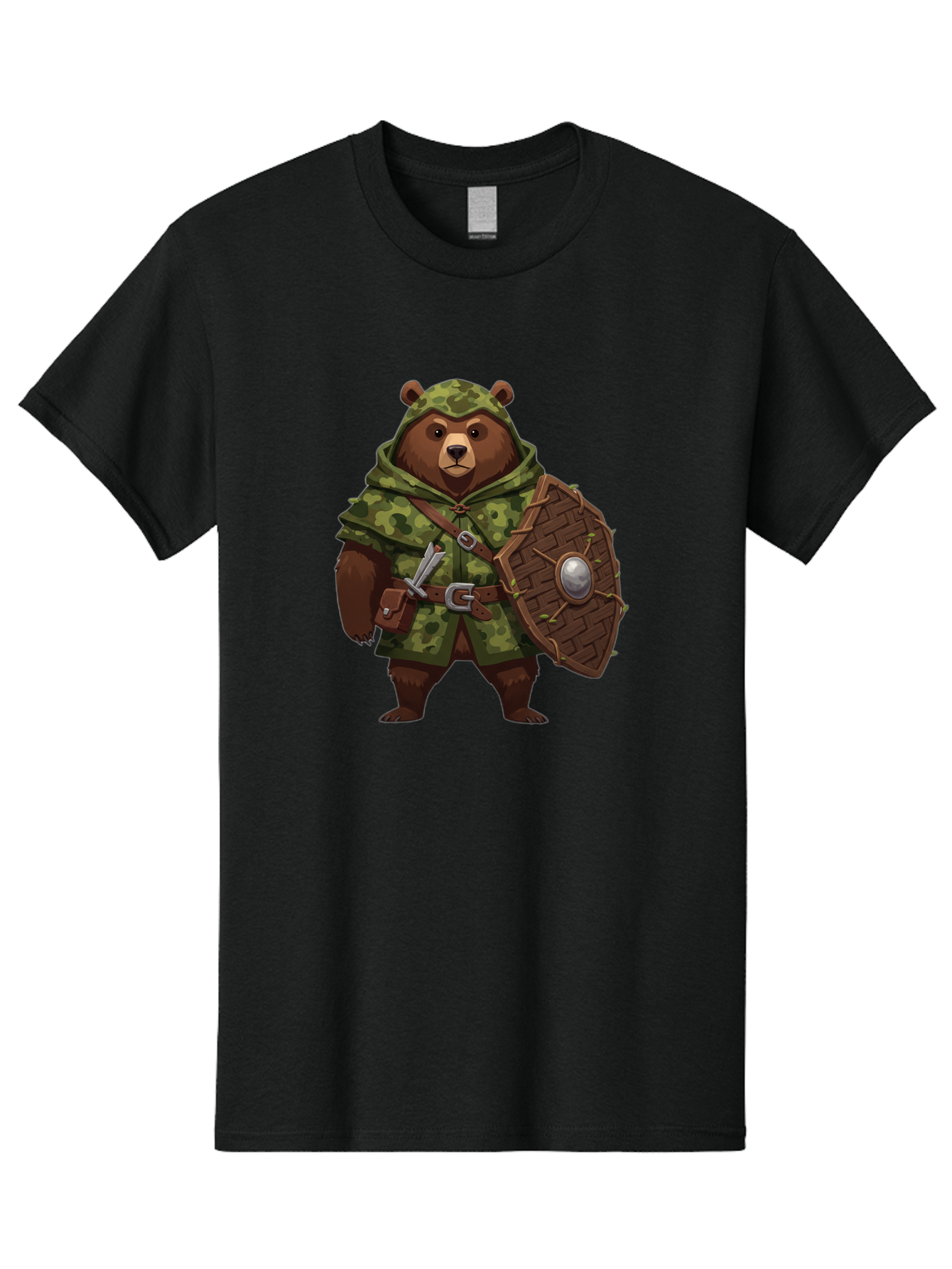 Bear-Warrior-1 Men'S Graphic Tee, 100% Cotton, Comfortable Casual Summer Wear, Machine Washable, Vintage Camera, Old Camera, Antique Camera, Black Camera, Classic Photography, Photography Equipment, Nostalgic Device, Film Camera, Camera Art Bae867