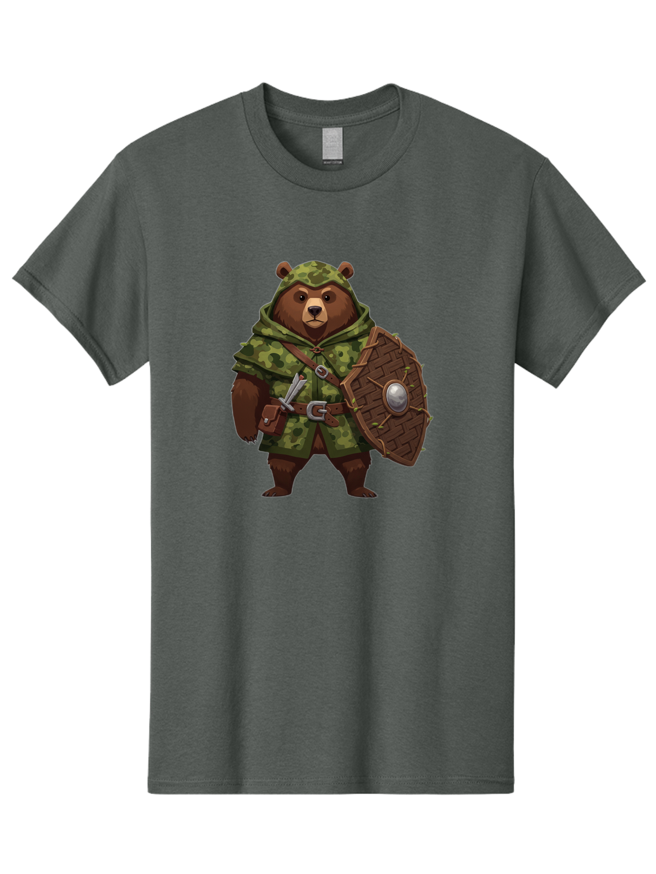 Bear-Warrior-1 Men'S Graphic Tee, 100% Cotton, Comfortable Casual Summer Wear, Machine Washable, Vintage Camera, Old Camera, Antique Camera, Black Camera, Classic Photography, Photography Equipment, Nostalgic Device, Film Camera, Camera Art Bae867