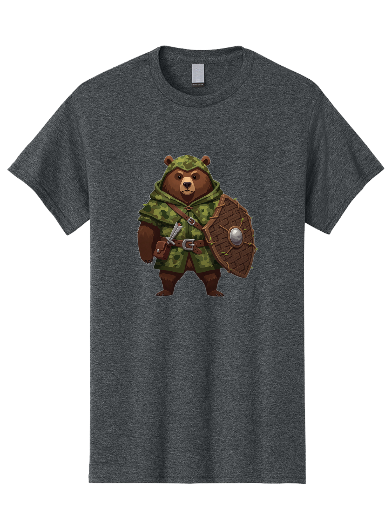 Bear-Warrior-1 Men'S Graphic Tee, 100% Cotton, Comfortable Casual Summer Wear, Machine Washable, Vintage Camera, Old Camera, Antique Camera, Black Camera, Classic Photography, Photography Equipment, Nostalgic Device, Film Camera, Camera Art Bae867