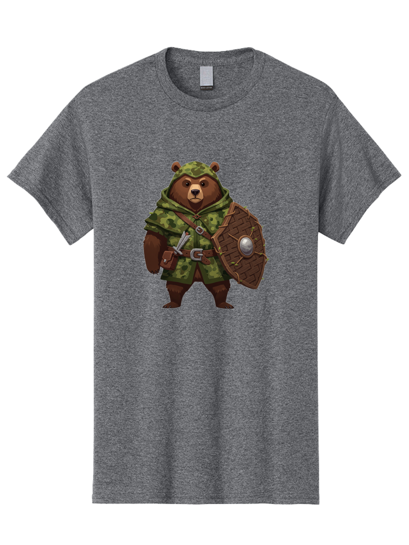 Bear-Warrior-1 Men'S Graphic Tee, 100% Cotton, Comfortable Casual Summer Wear, Machine Washable, Vintage Camera, Old Camera, Antique Camera, Black Camera, Classic Photography, Photography Equipment, Nostalgic Device, Film Camera, Camera Art Bae867