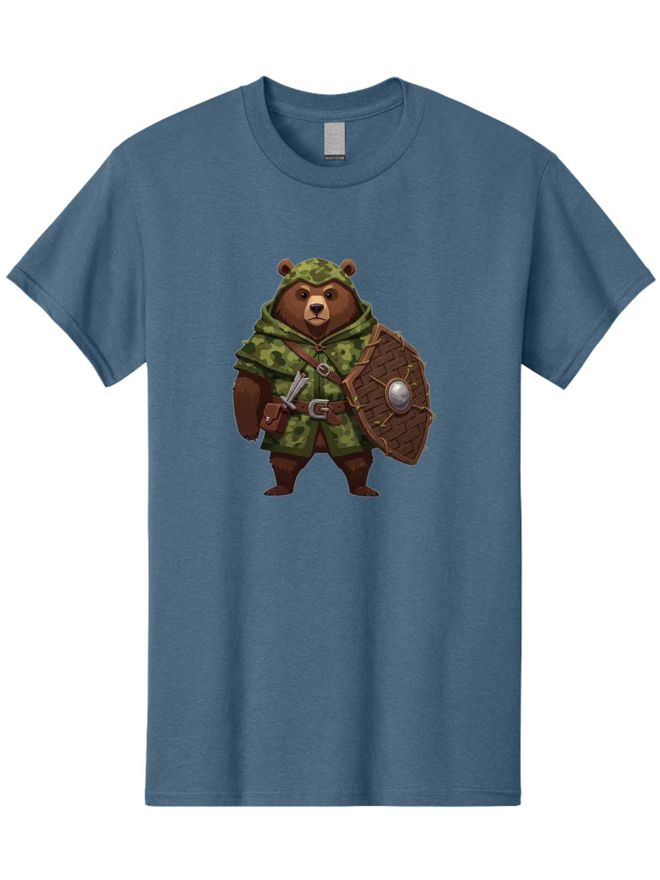 Bear-Warrior-1 Men'S Graphic Tee, 100% Cotton, Comfortable Casual Summer Wear, Machine Washable, Vintage Camera, Old Camera, Antique Camera, Black Camera, Classic Photography, Photography Equipment, Nostalgic Device, Film Camera, Camera Art Bae867