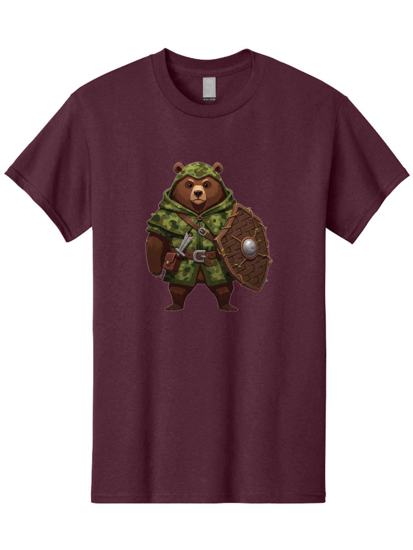 Bear-Warrior-1 Men'S Graphic Tee, 100% Cotton, Comfortable Casual Summer Wear, Machine Washable, Vintage Camera, Old Camera, Antique Camera, Black Camera, Classic Photography, Photography Equipment, Nostalgic Device, Film Camera, Camera Art Bae867
