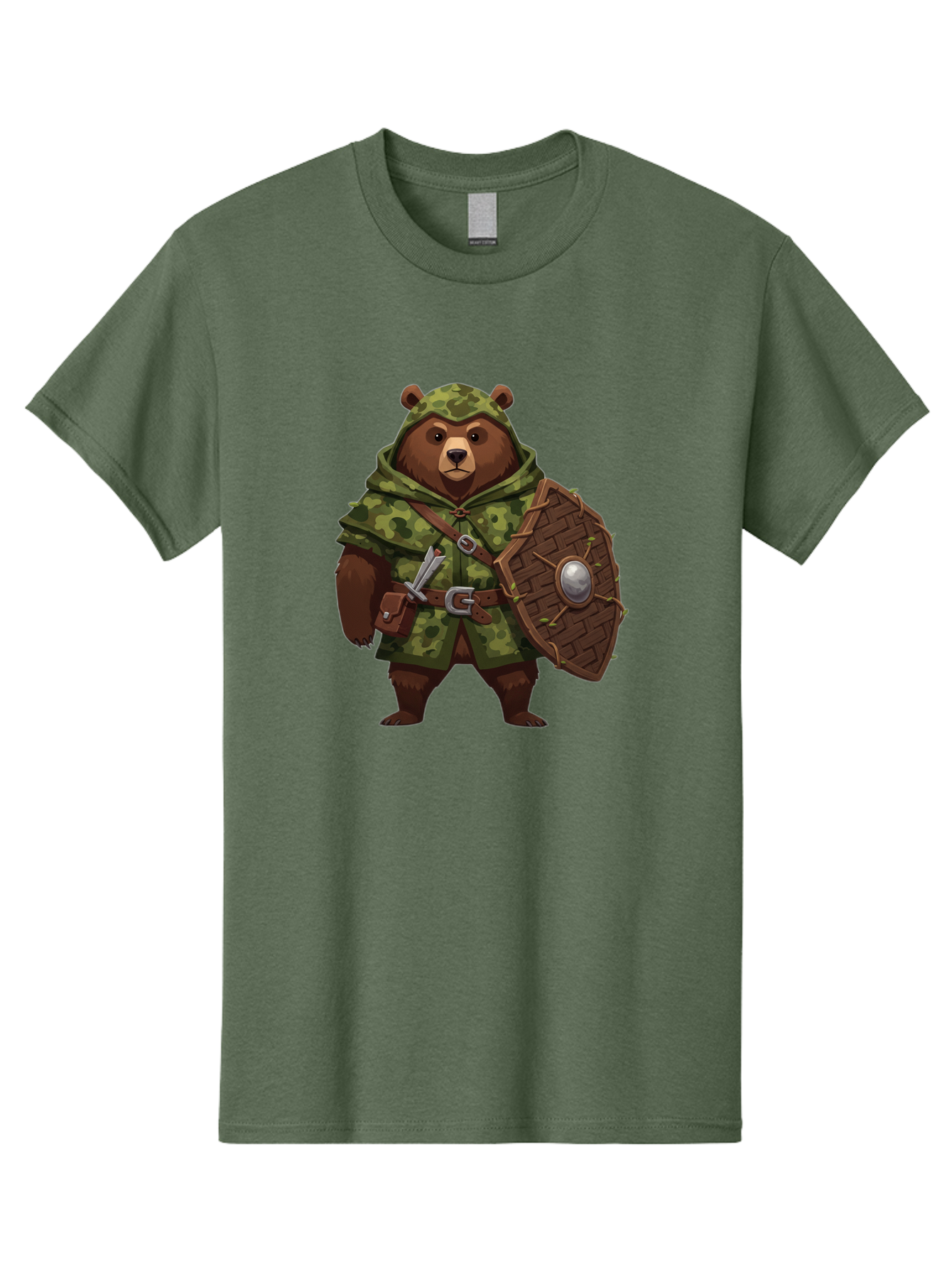 Bear-Warrior-1 Men'S Graphic Tee, 100% Cotton, Comfortable Casual Summer Wear, Machine Washable, Vintage Camera, Old Camera, Antique Camera, Black Camera, Classic Photography, Photography Equipment, Nostalgic Device, Film Camera, Camera Art Bae867