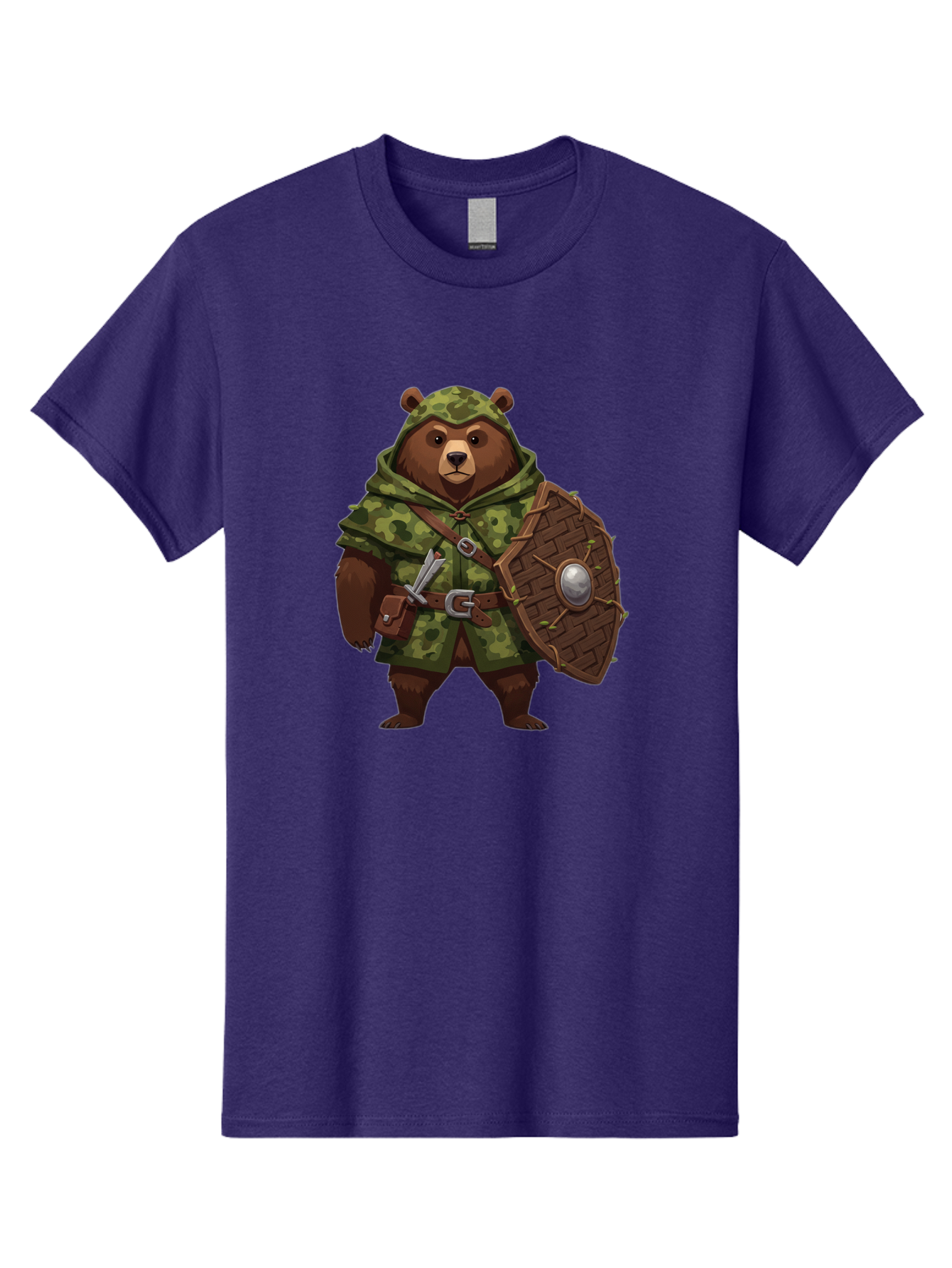 Bear-Warrior-1 Men'S Graphic Tee, 100% Cotton, Comfortable Casual Summer Wear, Machine Washable, Vintage Camera, Old Camera, Antique Camera, Black Camera, Classic Photography, Photography Equipment, Nostalgic Device, Film Camera, Camera Art Bae867