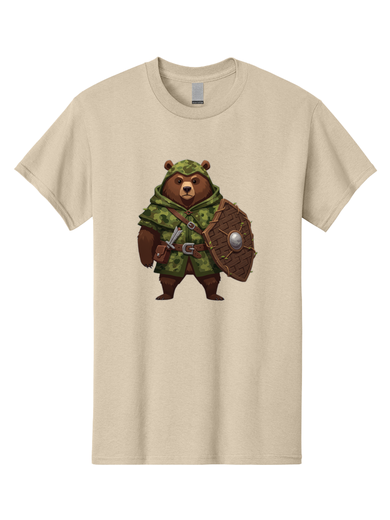 Bear-Warrior-1 Men'S Graphic Tee, 100% Cotton, Comfortable Casual Summer Wear, Machine Washable, Vintage Camera, Old Camera, Antique Camera, Black Camera, Classic Photography, Photography Equipment, Nostalgic Device, Film Camera, Camera Art Bae867