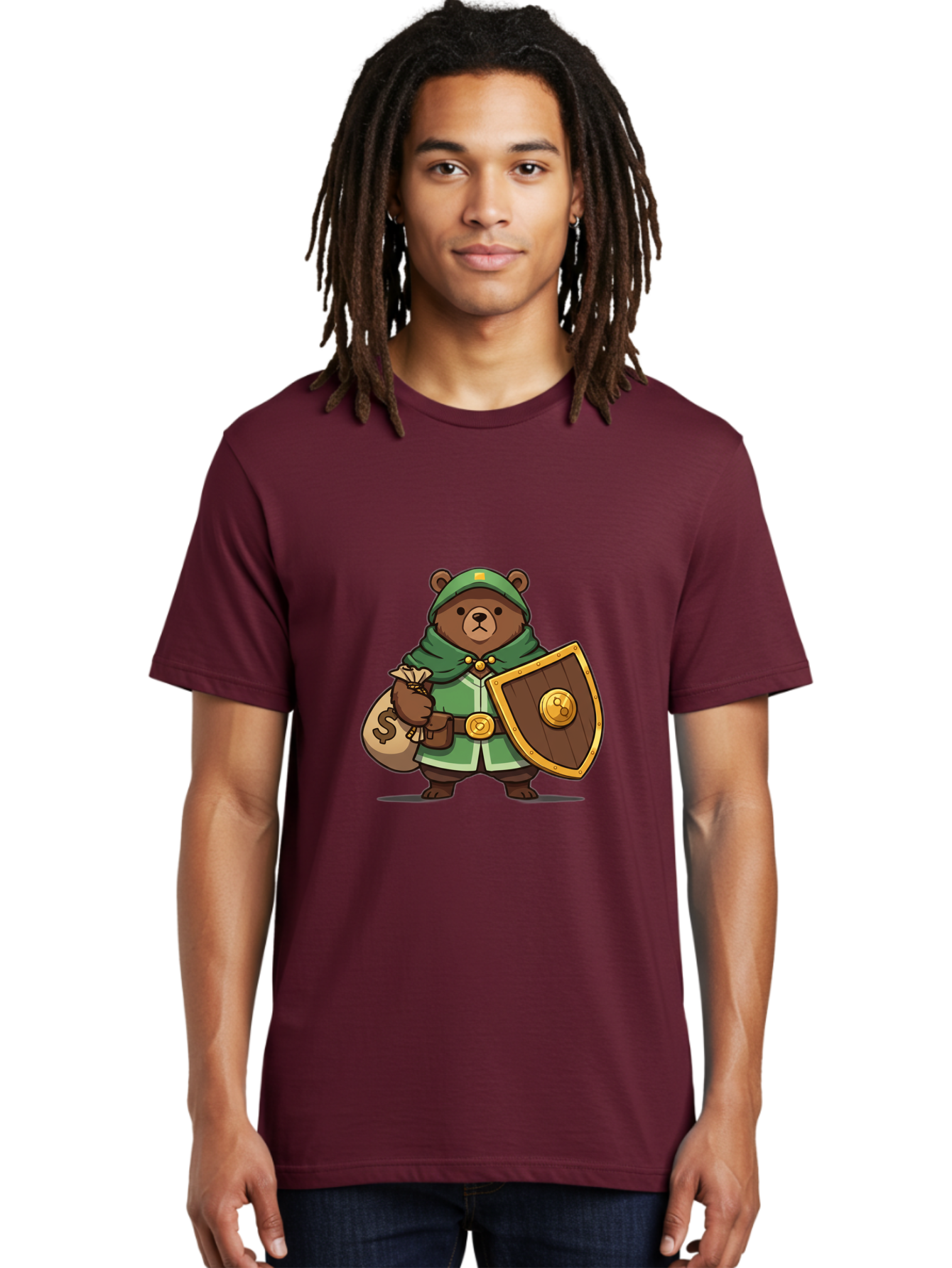 Bear-Warrior-2 Men'S Graphic Tee, 100% Cotton, Comfortable Casual Summer Wear, Machine Washable, Vintage Camera, Old Camera, Antique Camera, Black Camera, Classic Photography, Photography Equipment, Nostalgic Device, Film Camera, Camera Art Bae868