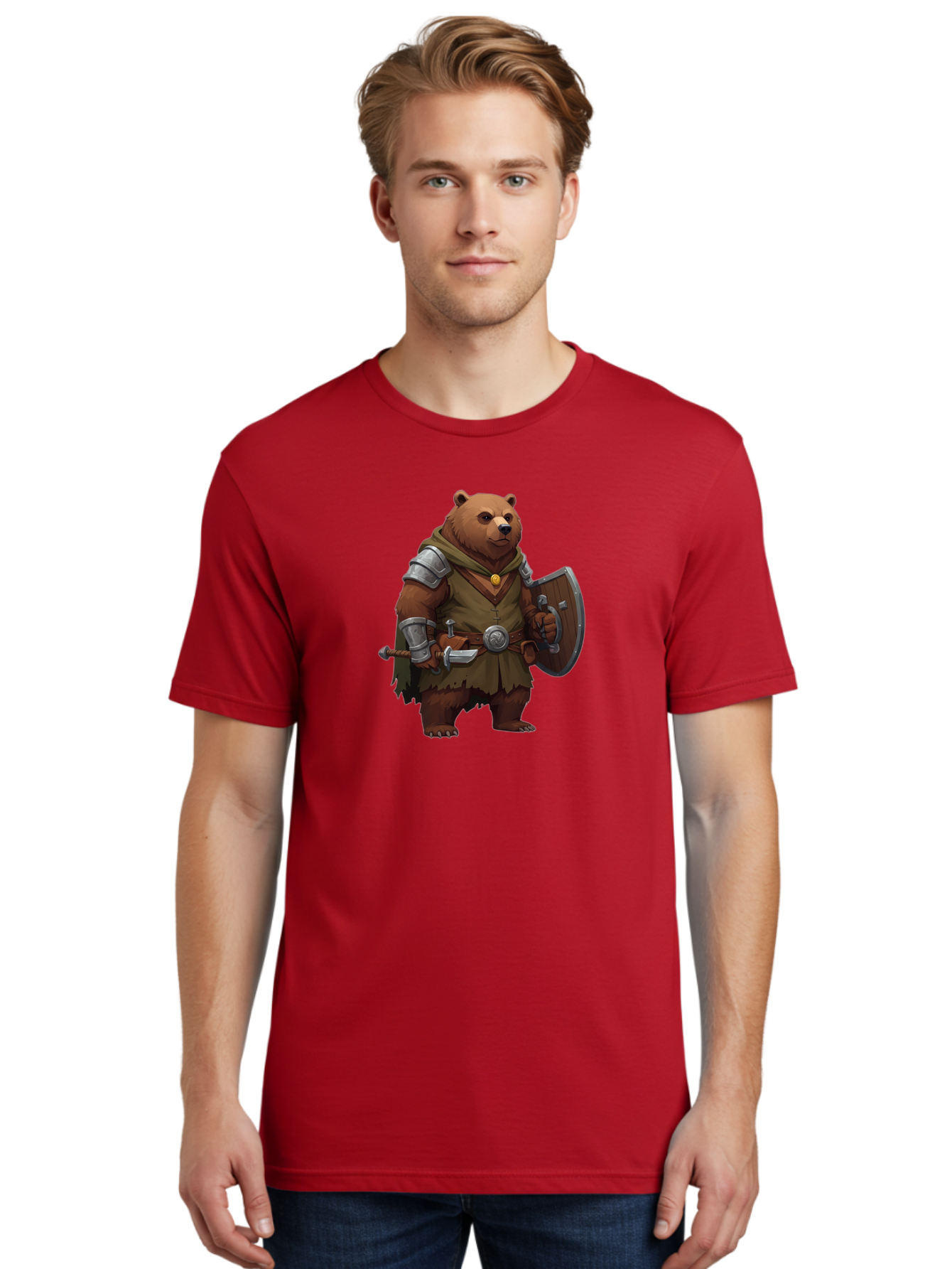 Bear-Warrior Men'S Graphic Tee, 100% Cotton, Comfortable Casual Summer Wear, Machine Washable, Vintage Camera, Old Camera, Antique Camera, Black Camera, Classic Photography, Photography Equipment, Nostalgic Device, Film Camera, Camera Art Bae869
