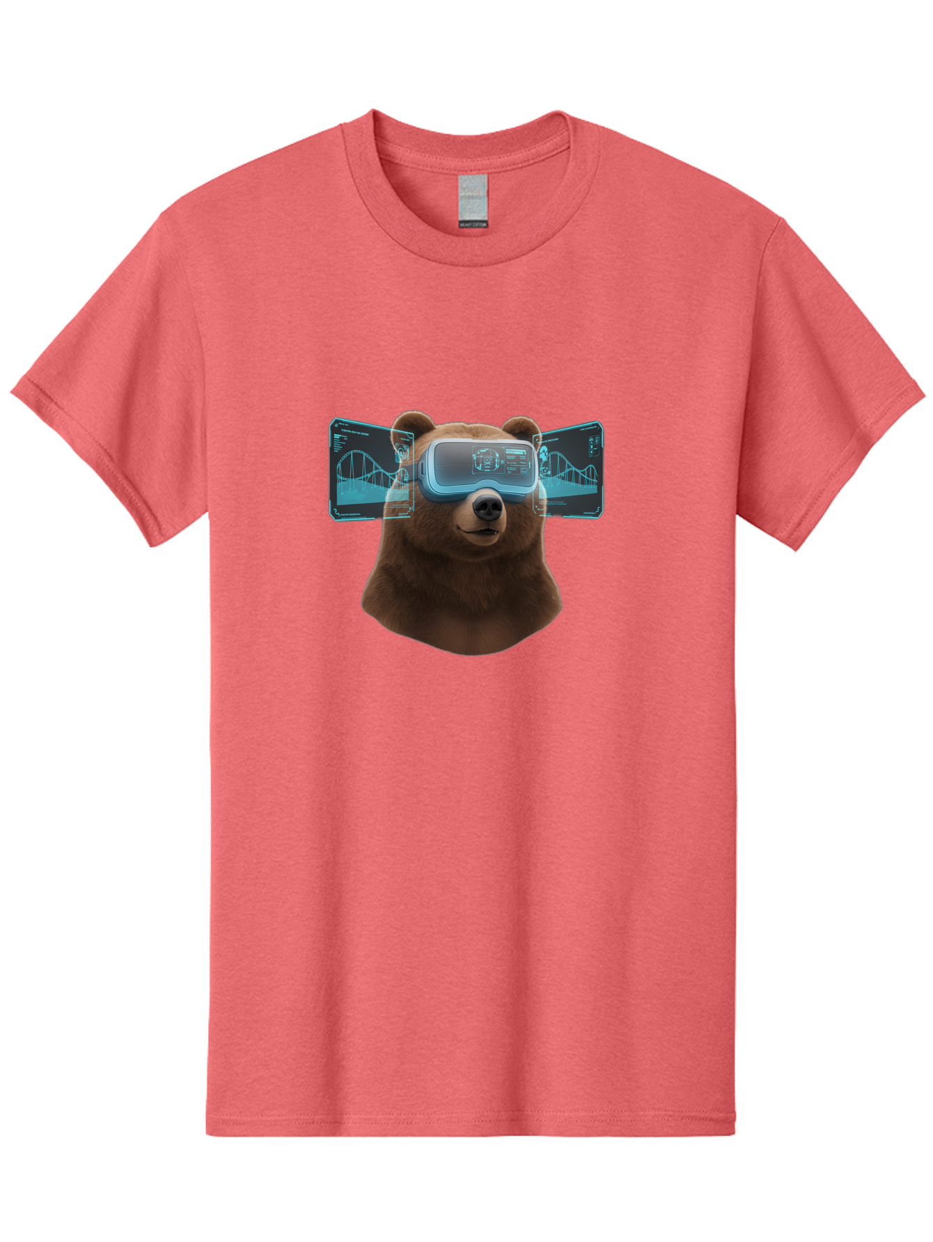 Bear-Wearing-Vr-Headset Men'S Graphic Tee, 100% Cotton, Comfortable Casual Summer Wear, Machine Washable, Vintage Camera, Old Camera, Antique Camera, Black Camera, Classic Photography, Photography Equipment, Nostalgic Device, Film Camera, Bae870