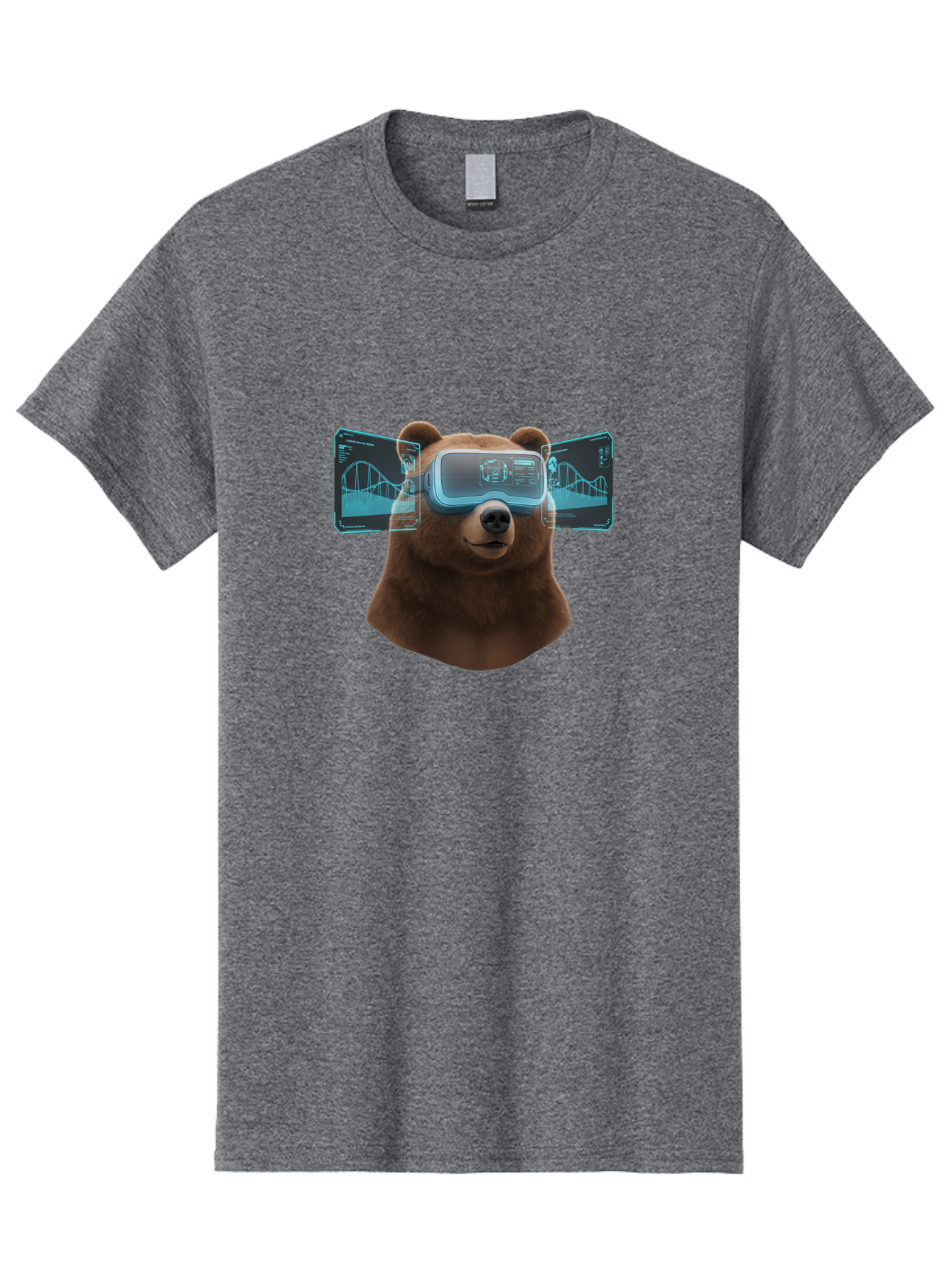 Bear-Wearing-Vr-Headset Men'S Graphic Tee, 100% Cotton, Comfortable Casual Summer Wear, Machine Washable, Vintage Camera, Old Camera, Antique Camera, Black Camera, Classic Photography, Photography Equipment, Nostalgic Device, Film Camera, Bae870