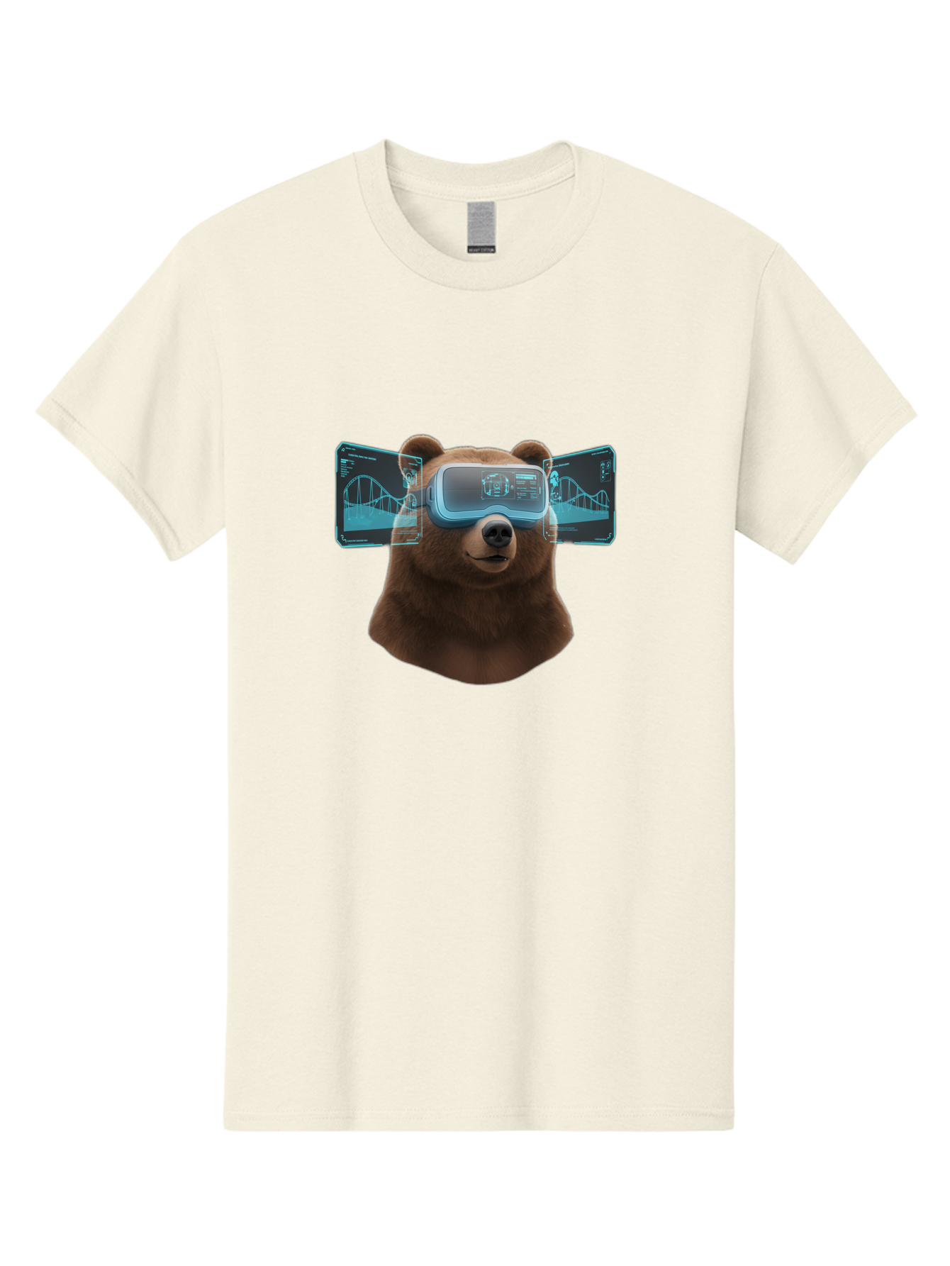 Bear-Wearing-Vr-Headset Men'S Graphic Tee, 100% Cotton, Comfortable Casual Summer Wear, Machine Washable, Vintage Camera, Old Camera, Antique Camera, Black Camera, Classic Photography, Photography Equipment, Nostalgic Device, Film Camera, Bae870
