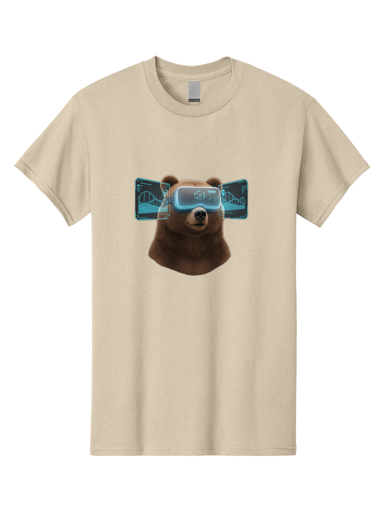 Bear-Wearing-Vr-Headset Men'S Graphic Tee, 100% Cotton, Comfortable Casual Summer Wear, Machine Washable, Vintage Camera, Old Camera, Antique Camera, Black Camera, Classic Photography, Photography Equipment, Nostalgic Device, Film Camera, Bae870
