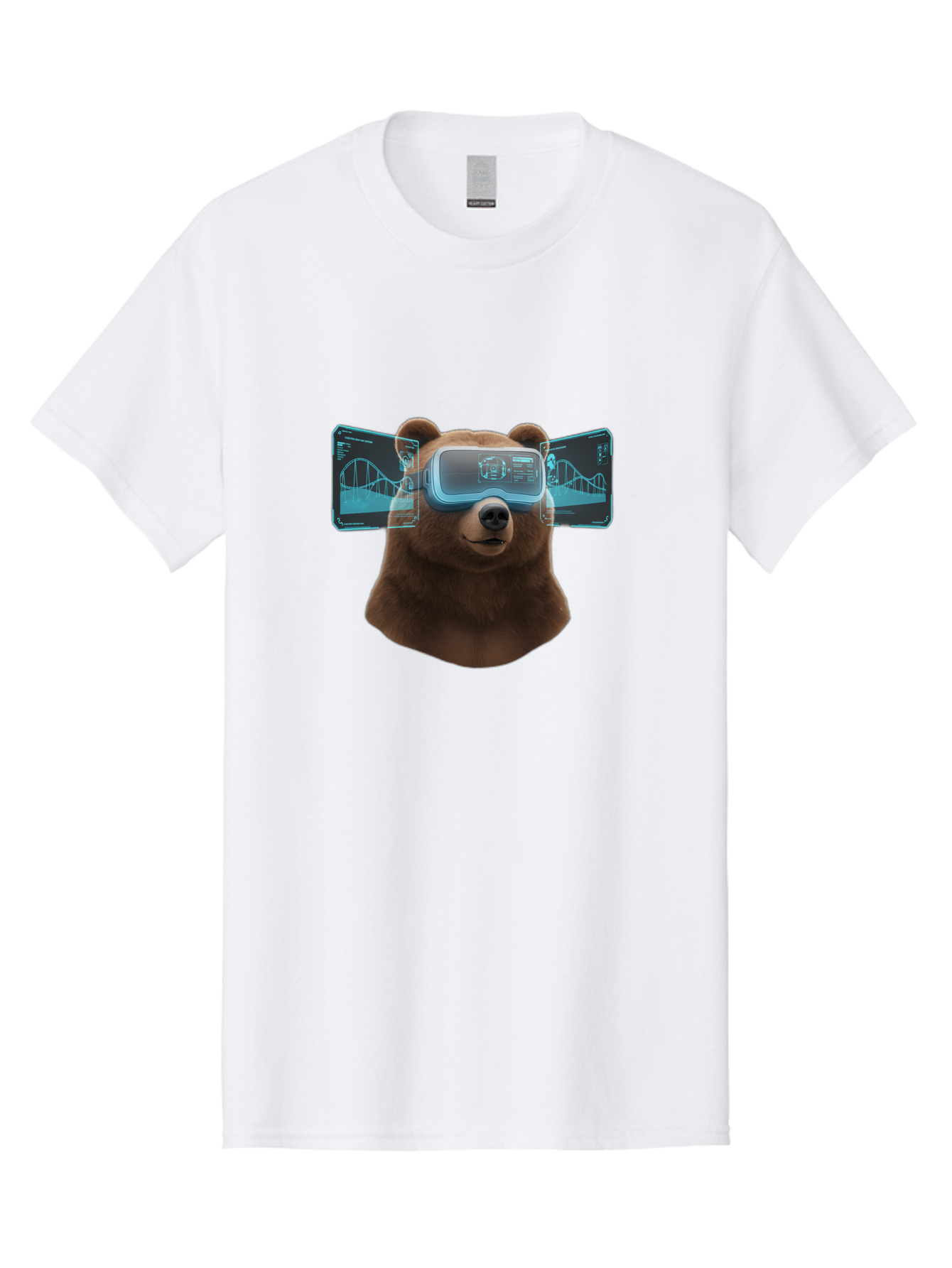 Bear-Wearing-Vr-Headset Men'S Graphic Tee, 100% Cotton, Comfortable Casual Summer Wear, Machine Washable, Vintage Camera, Old Camera, Antique Camera, Black Camera, Classic Photography, Photography Equipment, Nostalgic Device, Film Camera, Bae870