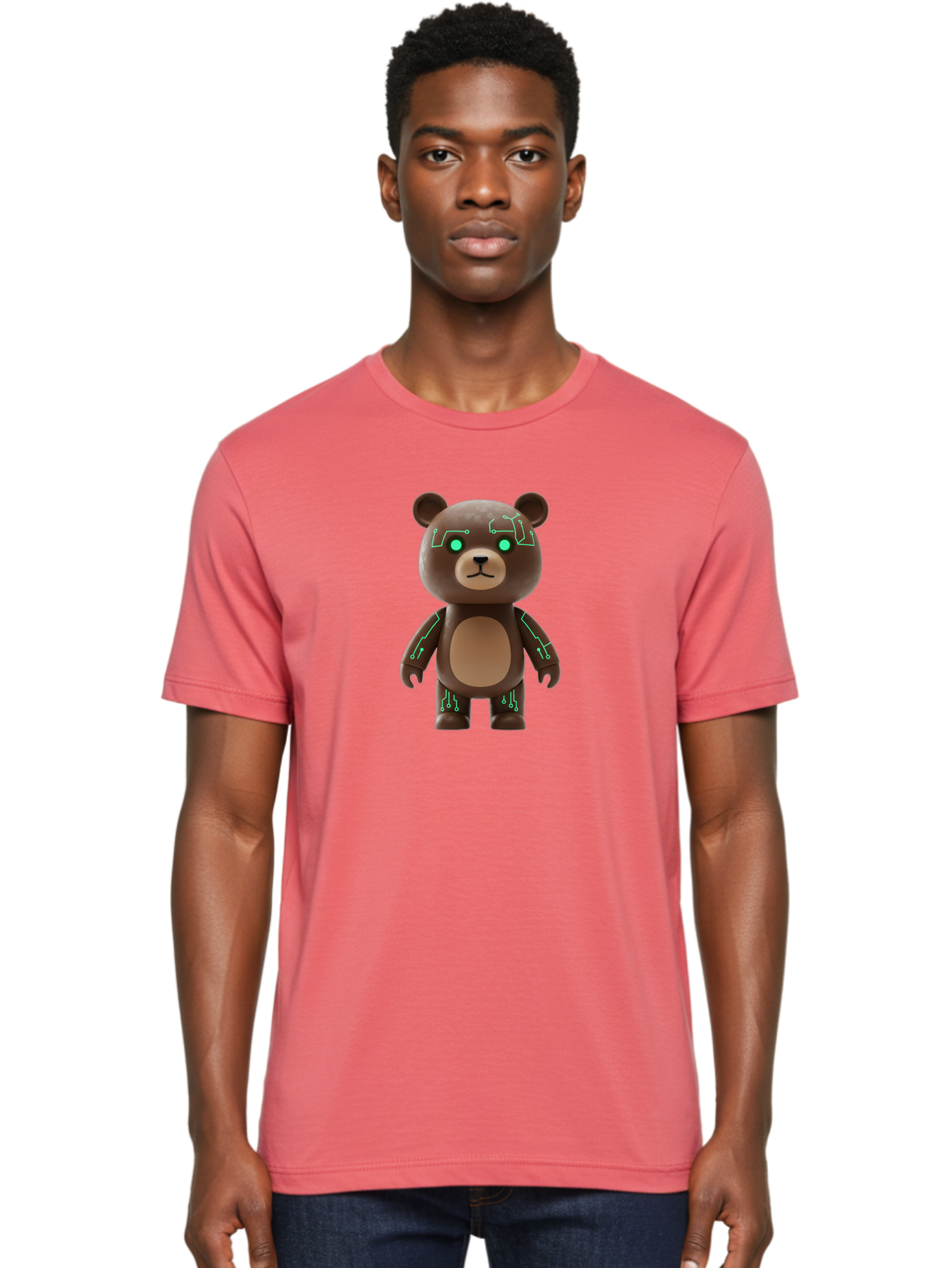 Bear-With-Circuitry Men'S Graphic Tee, 100% Cotton, Comfortable Casual Summer Wear, Machine Washable, Vintage Camera, Old Camera, Antique Camera, Black Camera, Classic Photography, Photography Equipment, Nostalgic Device, Film Camera, Camera Art Bae871