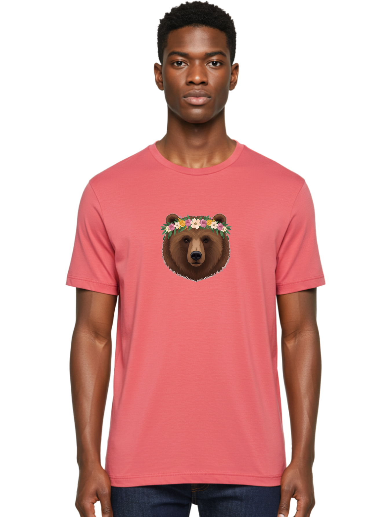 Bear-With-Flowers Men'S Graphic Tee, 100% Cotton, Comfortable Casual Summer Wear, Machine Washable, Vintage Camera, Old Camera, Antique Camera, Black Camera, Classic Photography, Photography Equipment, Nostalgic Device, Film Camera, Camera Art Bae874